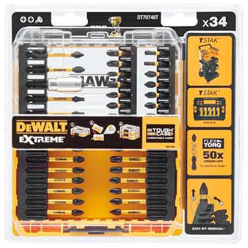 Набор бит DeWalt Extreme Flextorq 34 шт. DT70746T - фото 2