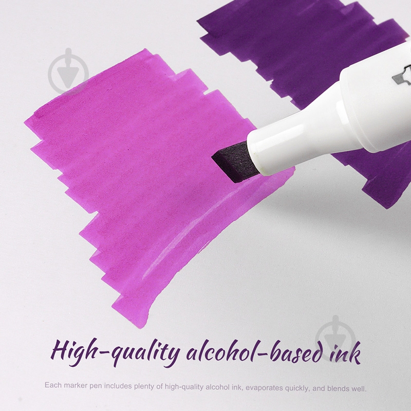 Набор маркеров Arrtx спиртовых Alp ASM-02PL 24 цвета фиолетовые оттенки LC302239 - фото 4