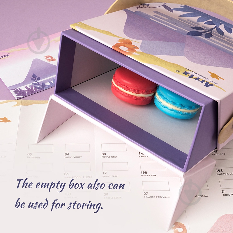 Набор маркеров Arrtx спиртовых Alp ASM-02PL 24 цвета фиолетовые оттенки LC302239 - фото 8