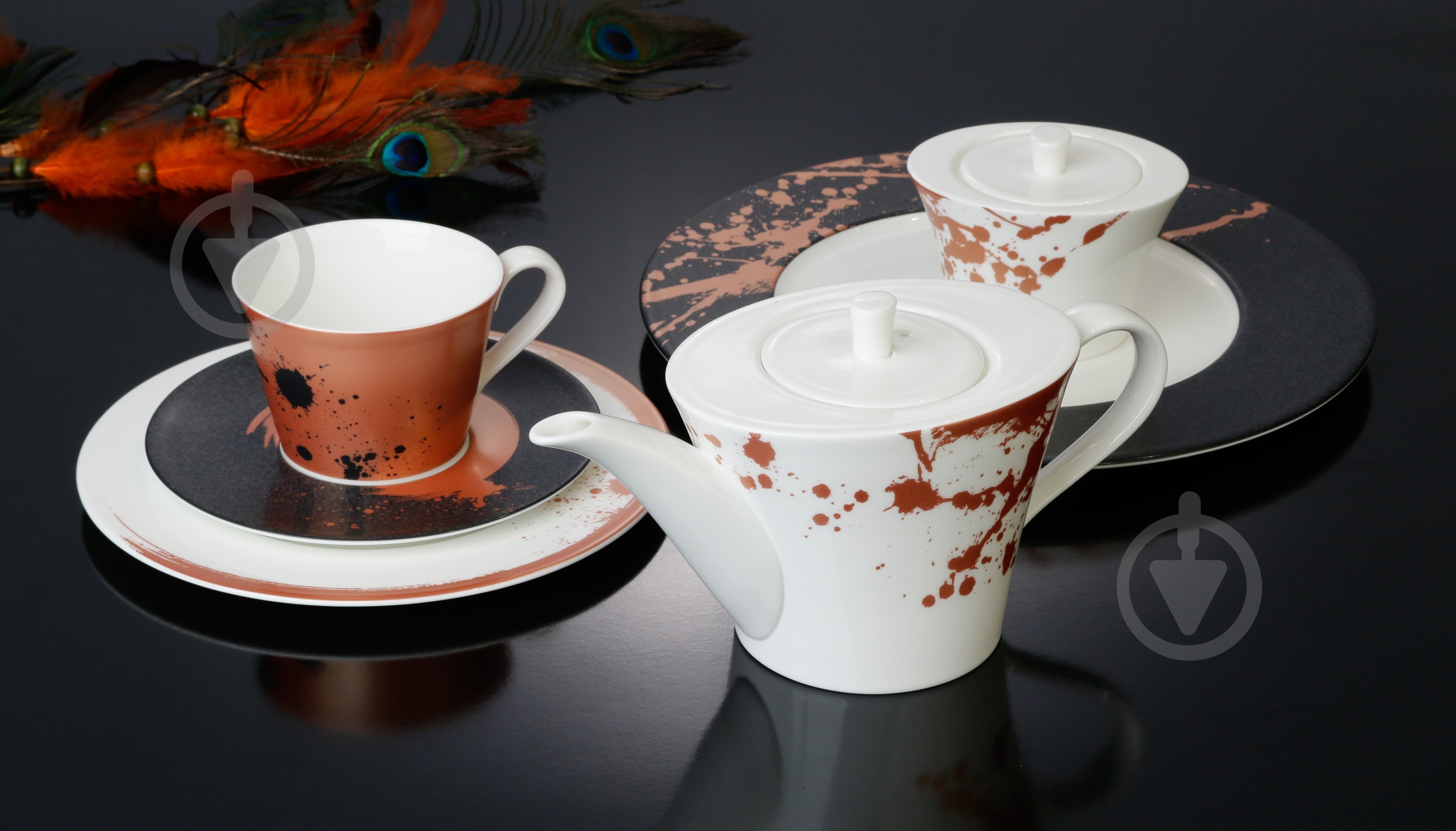 Сервиз для чая Narumi Copper Brush 21 предмет на 6 персон - фото 1