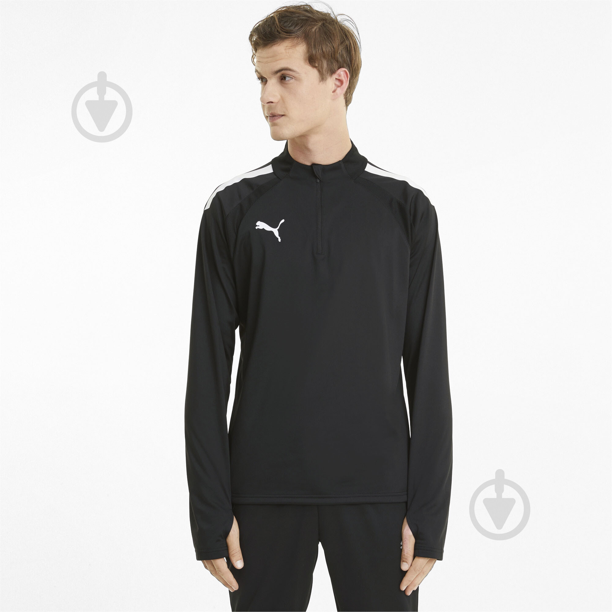 Джемпер Puma TEAMLIGA 1/4 ZIP TOP 65723603 р.XL чорний - фото 3