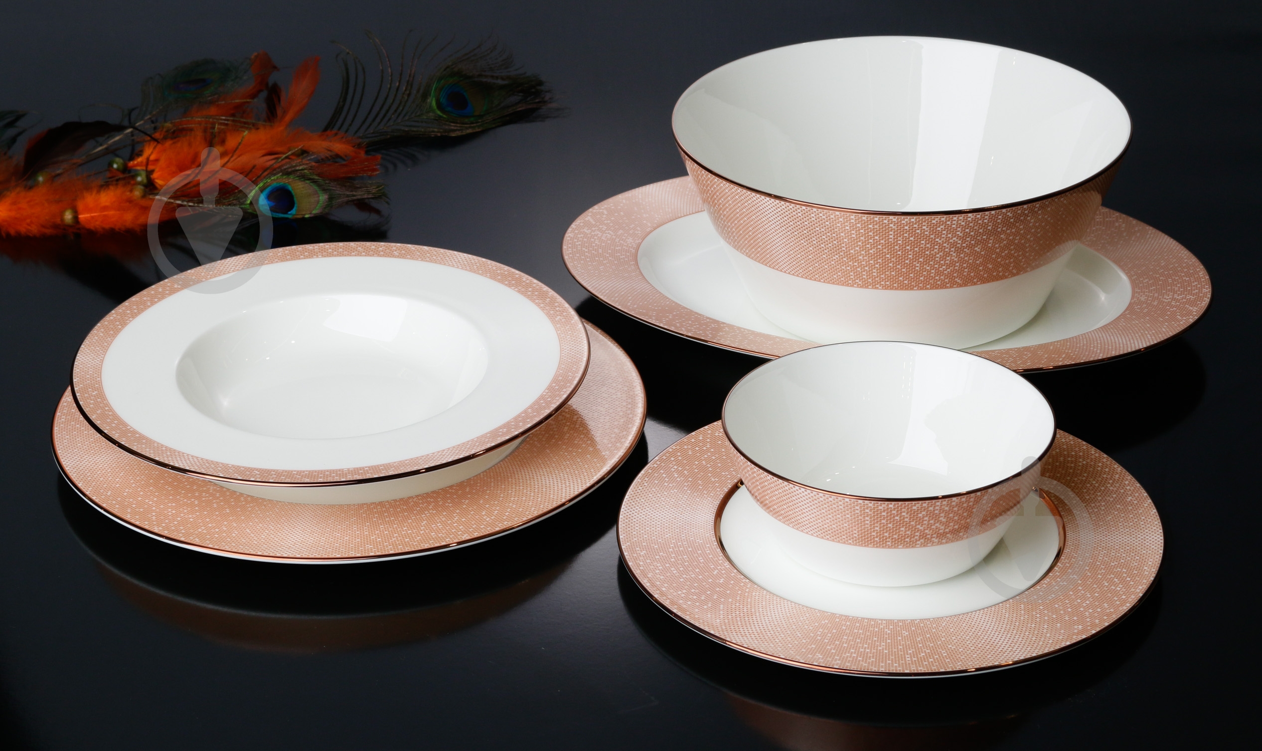 Сервиз столовый Narumi Copper Sparkle 26 предметов на 6 персон - фото 1 Сервиз столовый Narumi Copper Sparkle 26 предметов на 6 персон - фото 1