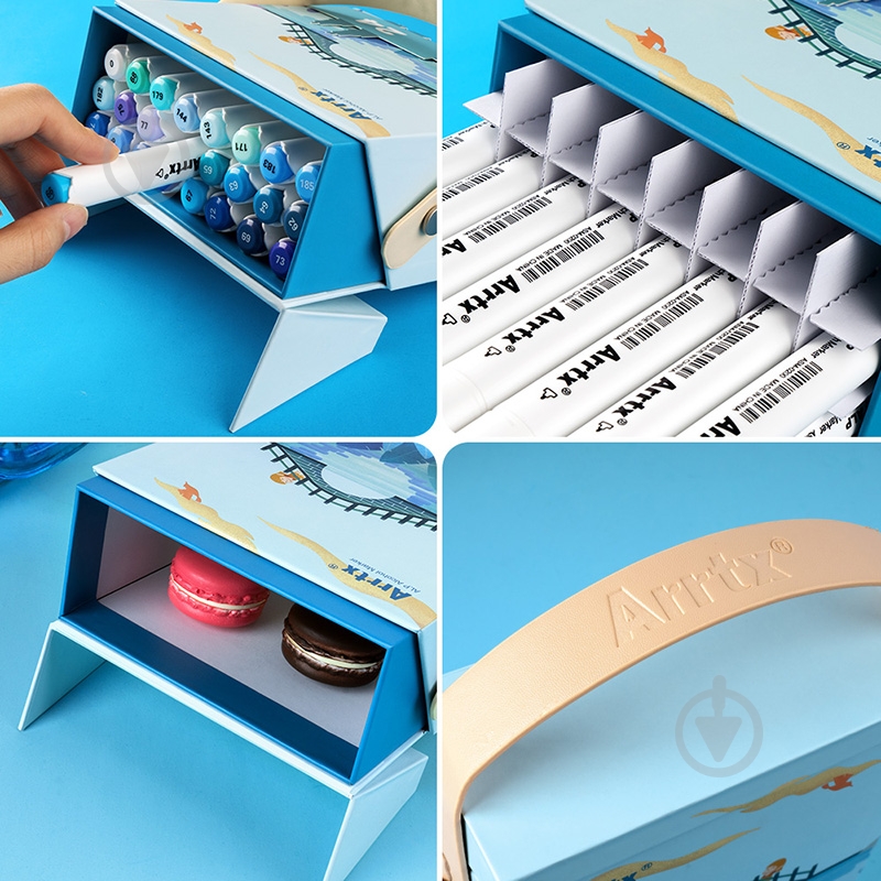 Набір маркерів Arrtx спиртових Alp ASM-02BU 24 кольору сині відтінки LC302215 - фото 11 Набір маркерів Arrtx спиртових Alp ASM-02BU 24 кольору сині відтінки LC302215 - фото 11