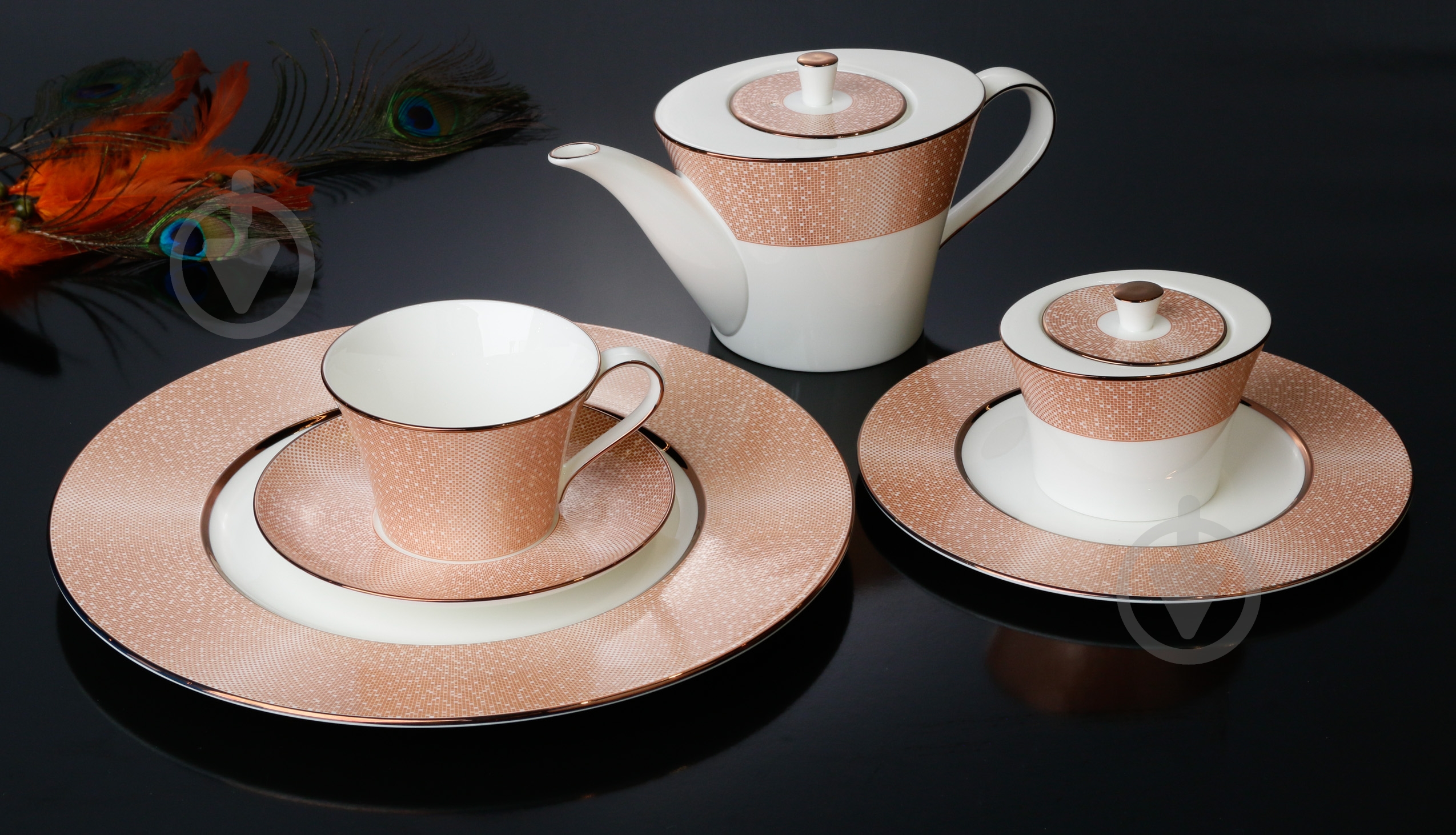 Сервиз для чая Narumi Copper Sparkle 21 предмет на 6 персон - фото 1