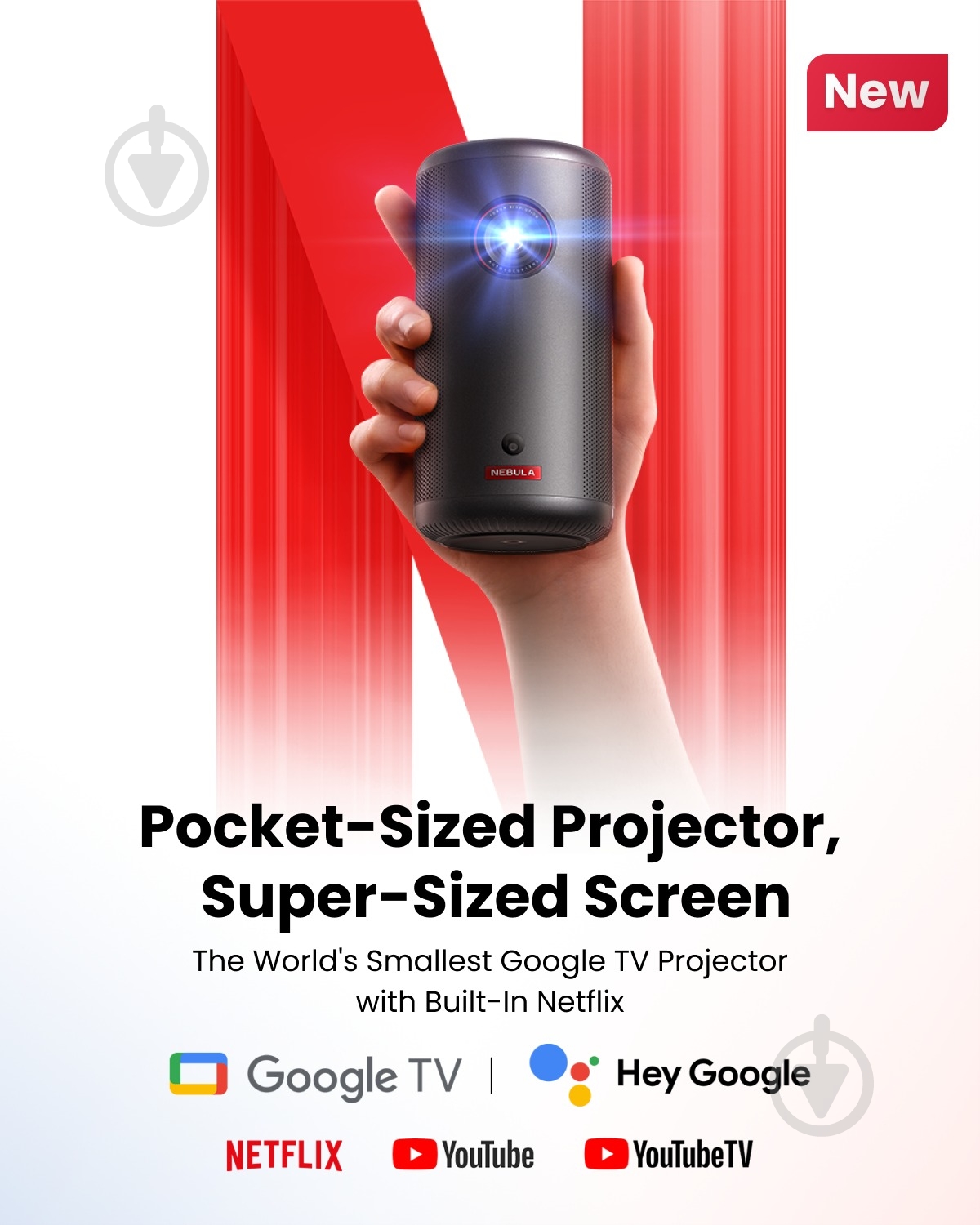 Проектор Nebula Capsule 3 1080p Mini Google TV Projector (D2425212) - фото 2 Проектор Nebula Capsule 3 1080p Mini Google TV Projector (D2425212) - фото 2