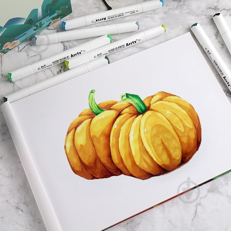 Набор маркеров Arrtx спиртовых Alp ASM-0280A 80 цветов LC302192 - фото 14