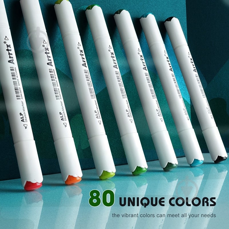 Набор маркеров Arrtx спиртовых Alp ASM-0280A 80 цветов LC302192 - фото 5