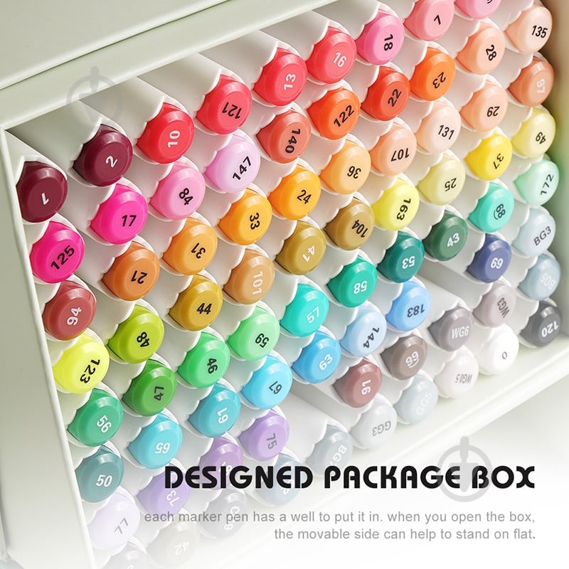 Набор маркеров Arrtx спиртовых Alp ASM-0280A 80 цветов LC302192 - фото 6