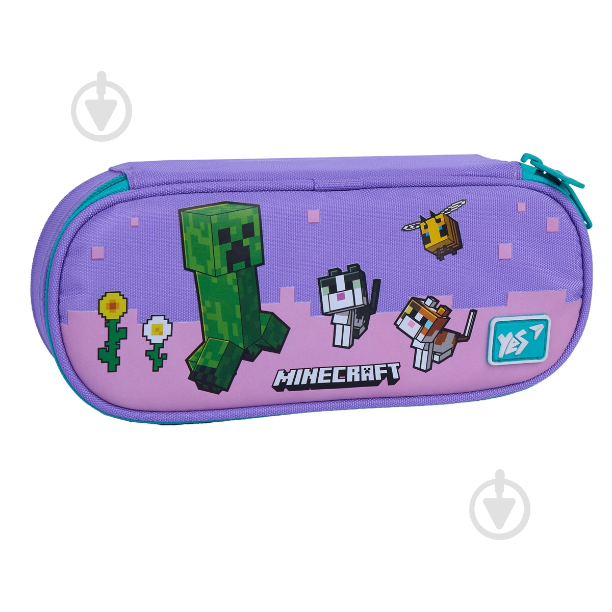 Пенал PH-30 Minecraft Pinky YES фиолетовый - фото 1 Пенал PH-30 Minecraft Pinky YES фиолетовый - фото 1
