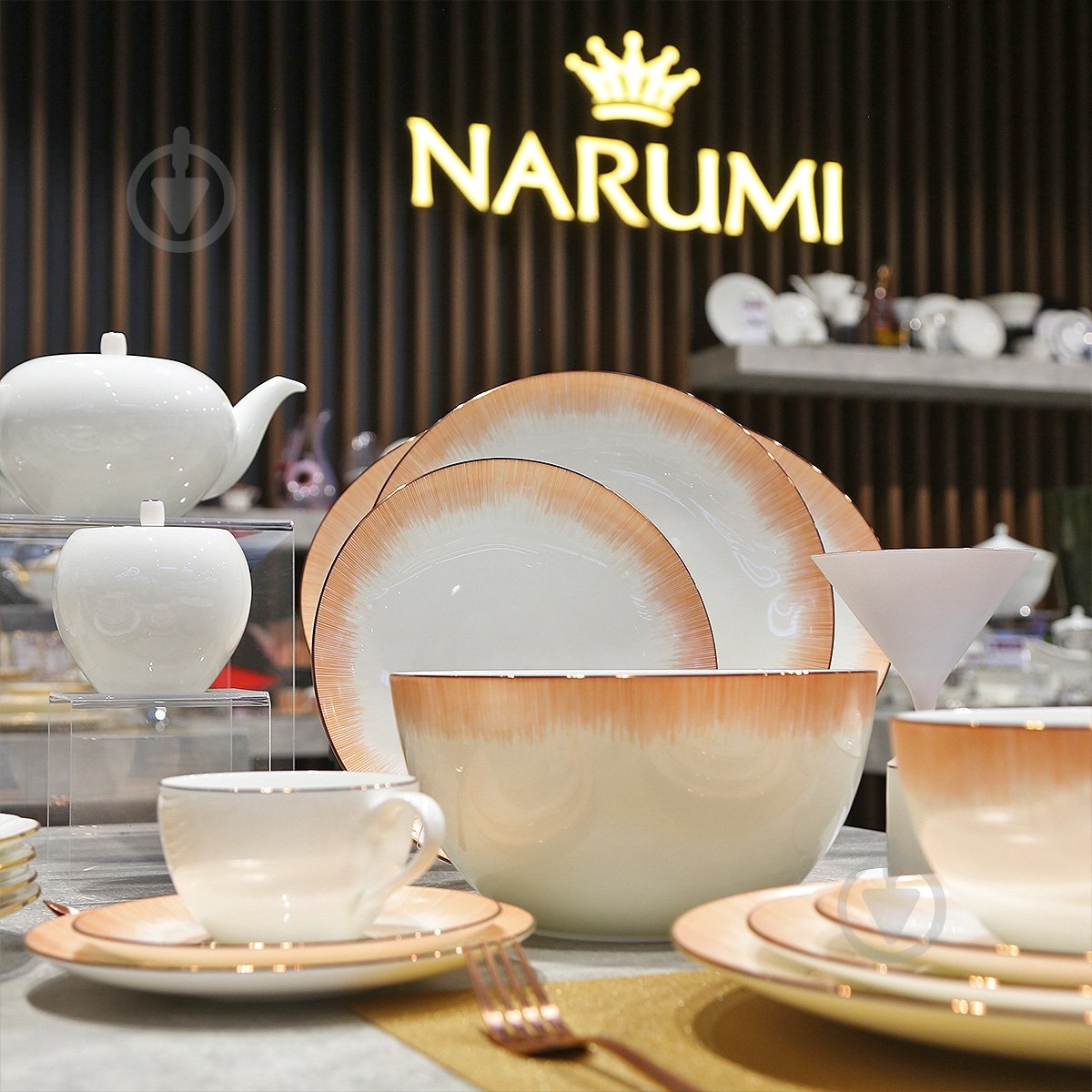 Сервиз для чая Narumi Glowing Copper 21 предмет на 6 персон - фото 3