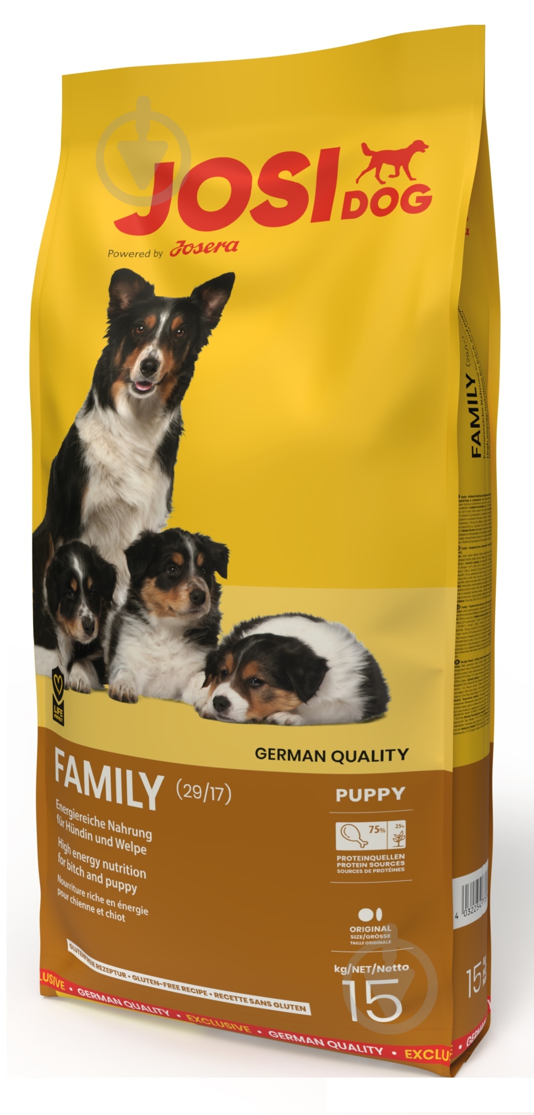 Корм сухий для цуценят та годуючих самок для усіх порід Josera Josera Josifamily (птиця) 15 кг - фото 1