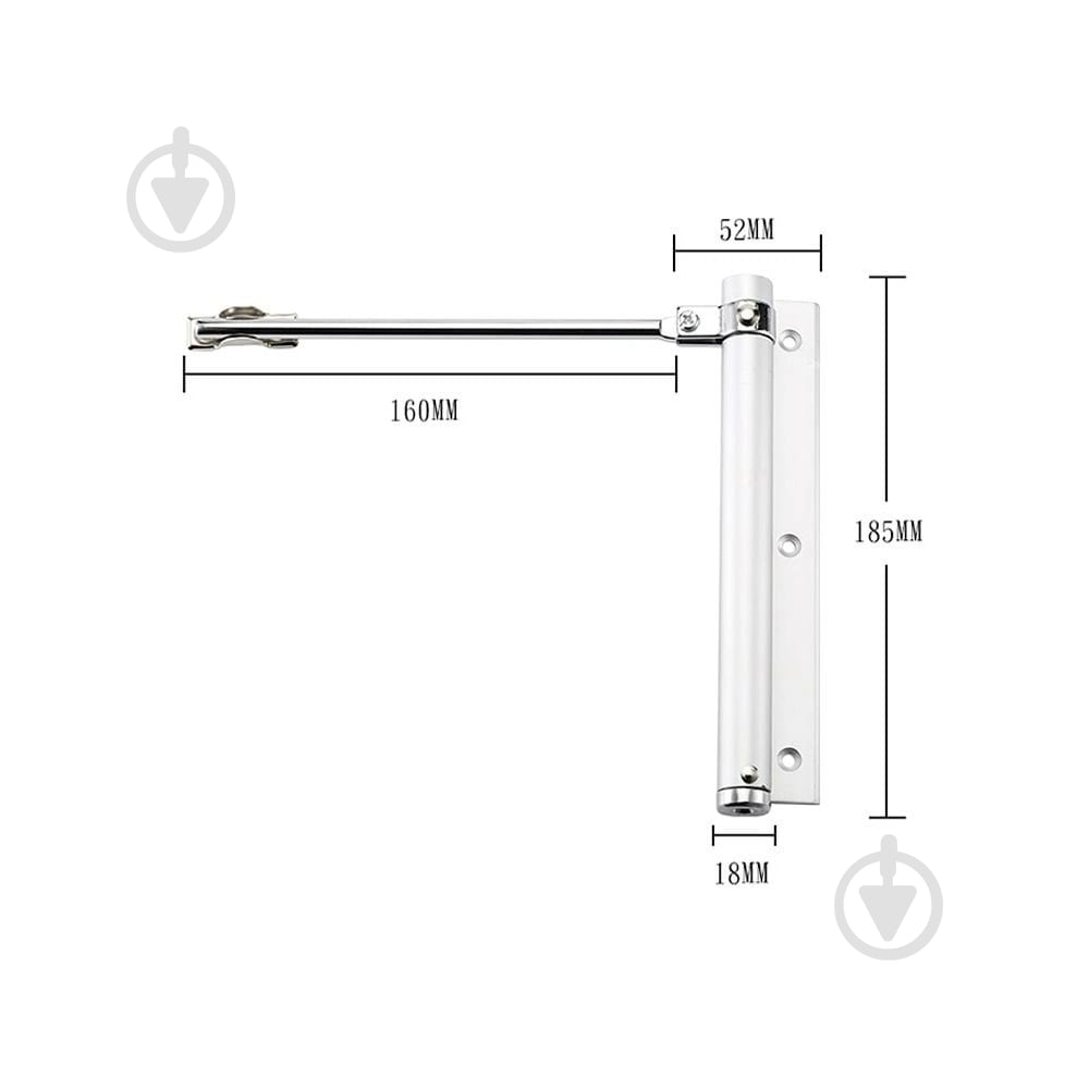 Доводчик дверной Atis AS-0254 белый 50 кг - фото 4