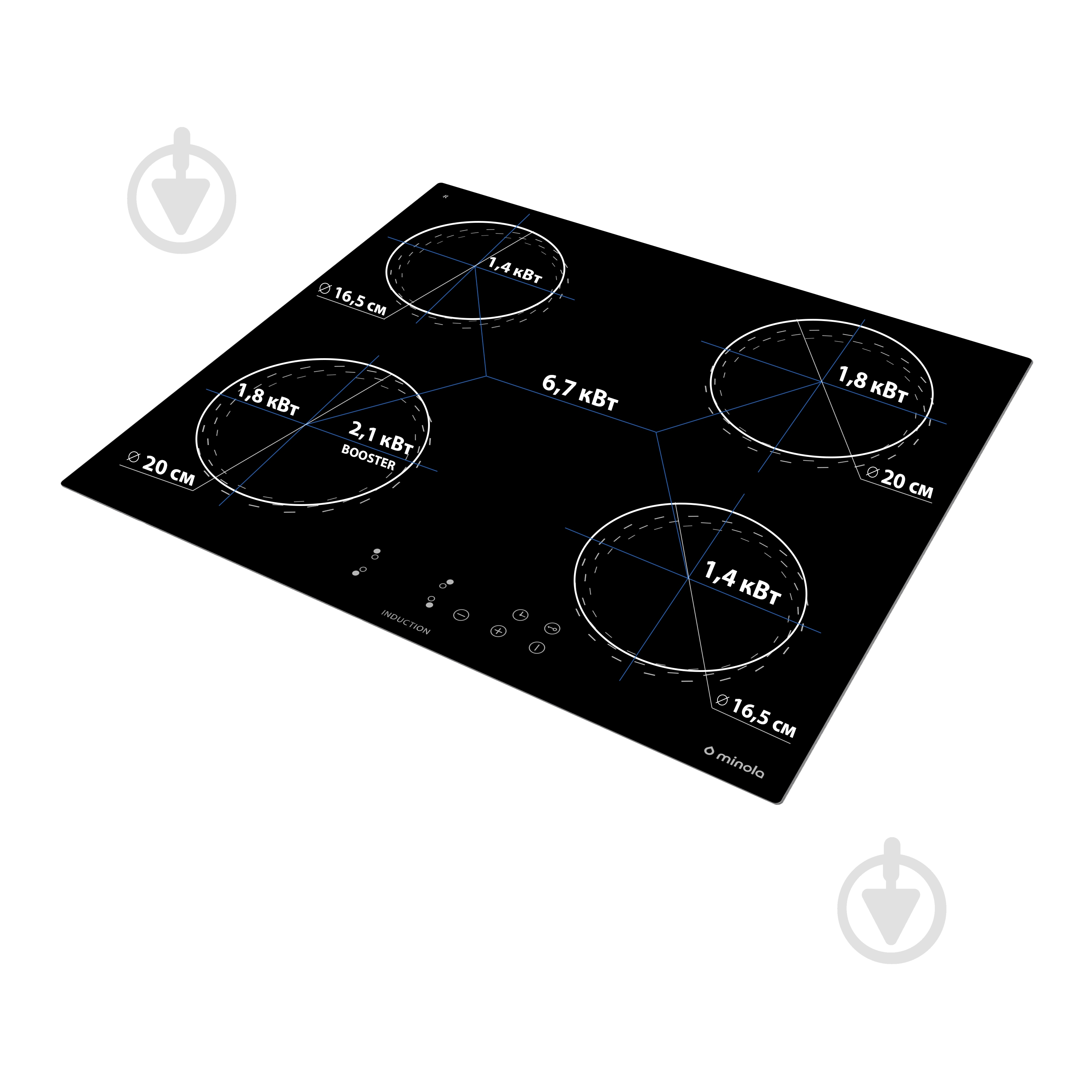Плита индукционная индукционная Minola MI 6038 KBL - фото 7