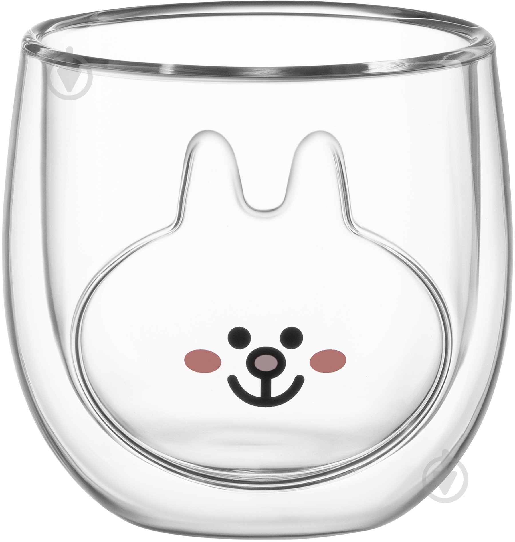Набор чашек Ardesto Animals 300мл 2 шт. прозрачный AR2630BAR - фото 1