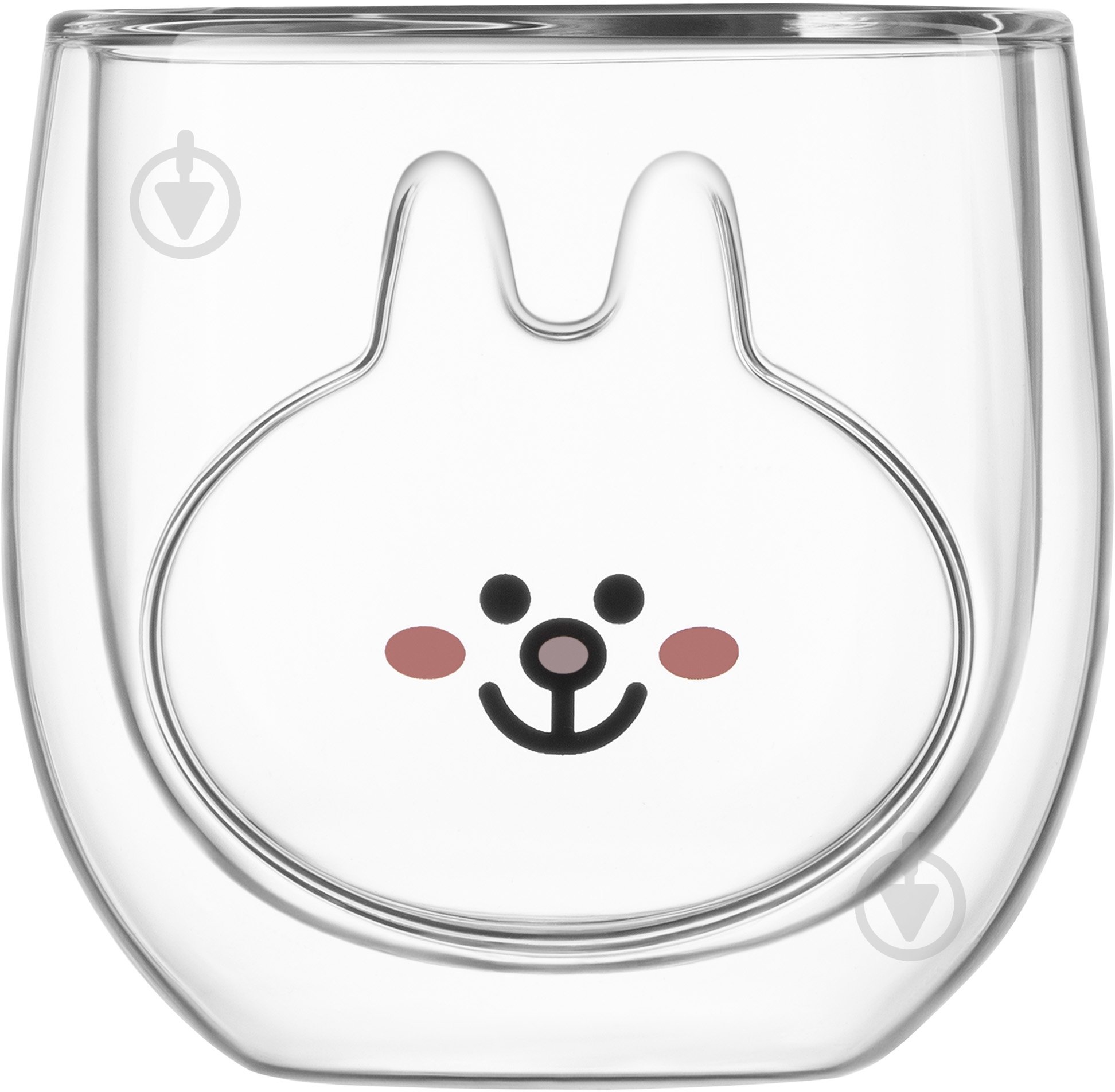 Набор чашек Ardesto Animals 300мл 2 шт. прозрачный AR2630BAR - фото 2