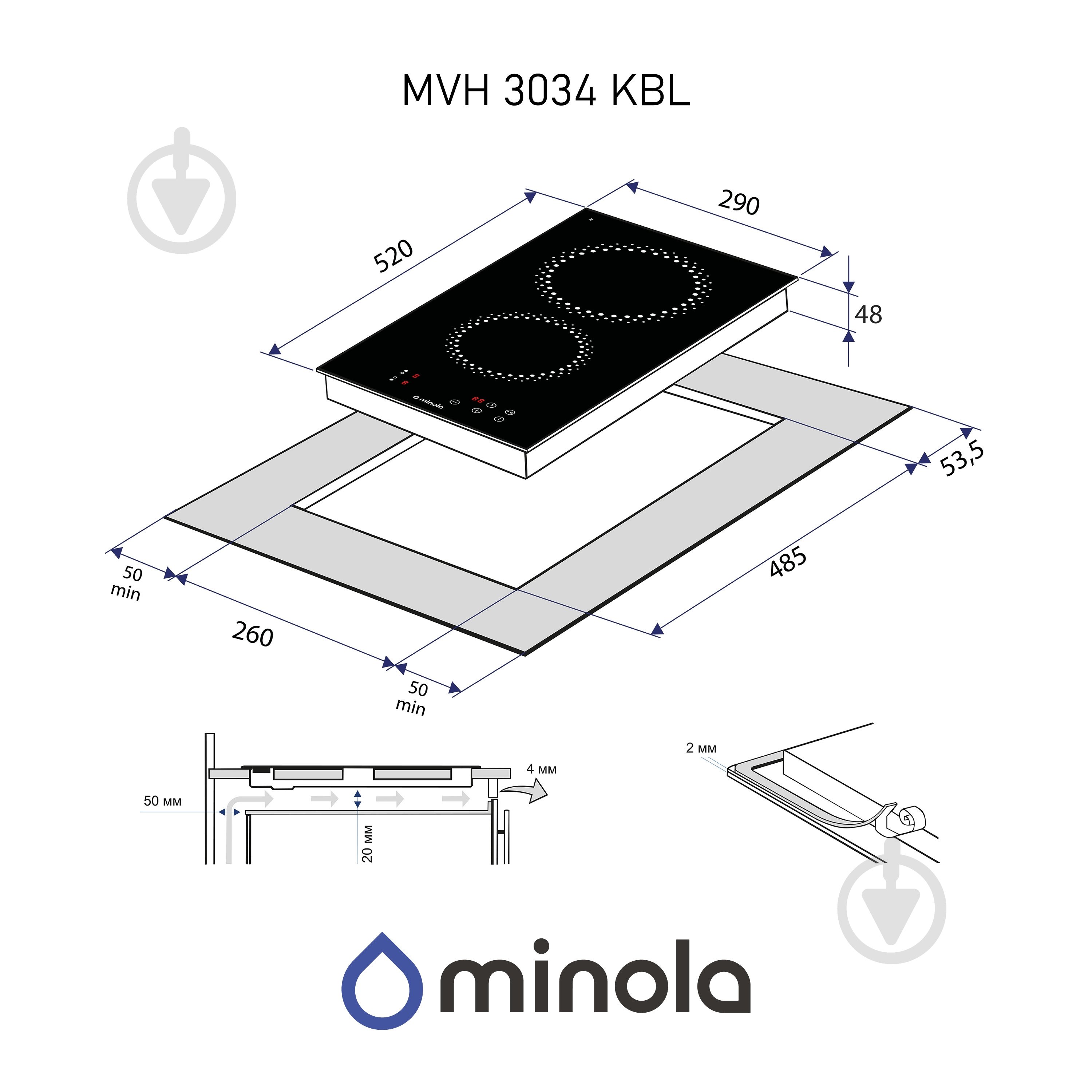 Варильна поверхня електрична Minola MVH 3034 KBL електрична Hi-Light склокерамічна - фото 9