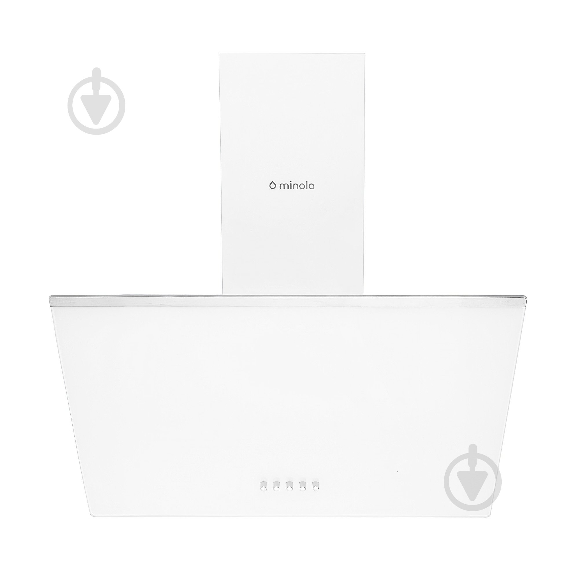 Витяжка Minola HDN 5222 WH/INOX 700 LED похила декоративна - фото 1