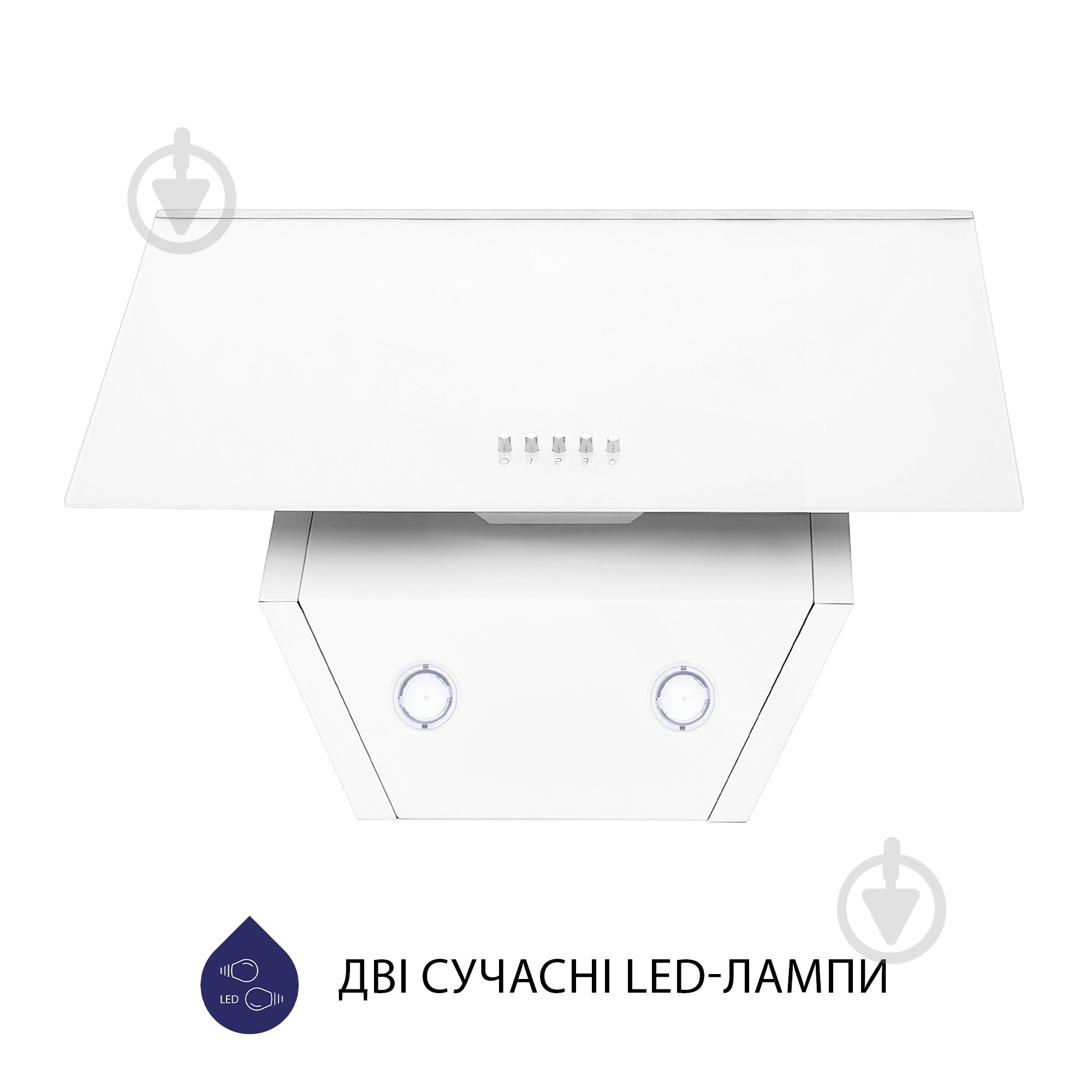 Витяжка Minola HDN 5222 WH/INOX 700 LED похила декоративна - фото 5