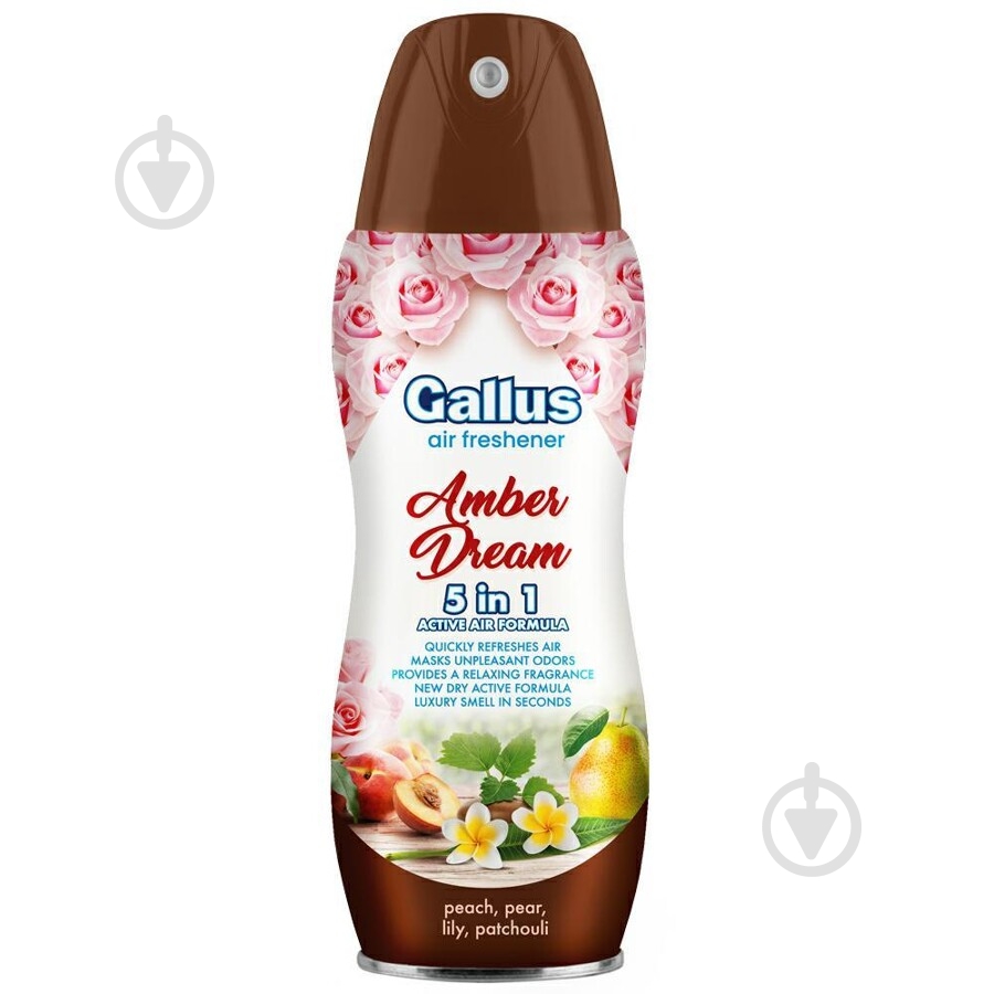 Освежитель воздуха Gallus Amber Dream 5в1 300 мл - фото 1 Освежитель воздуха Gallus Amber Dream 5в1 300 мл - фото 1