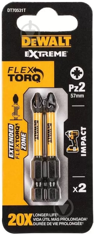 Набор бит DeWalt DT70531T - фото 1