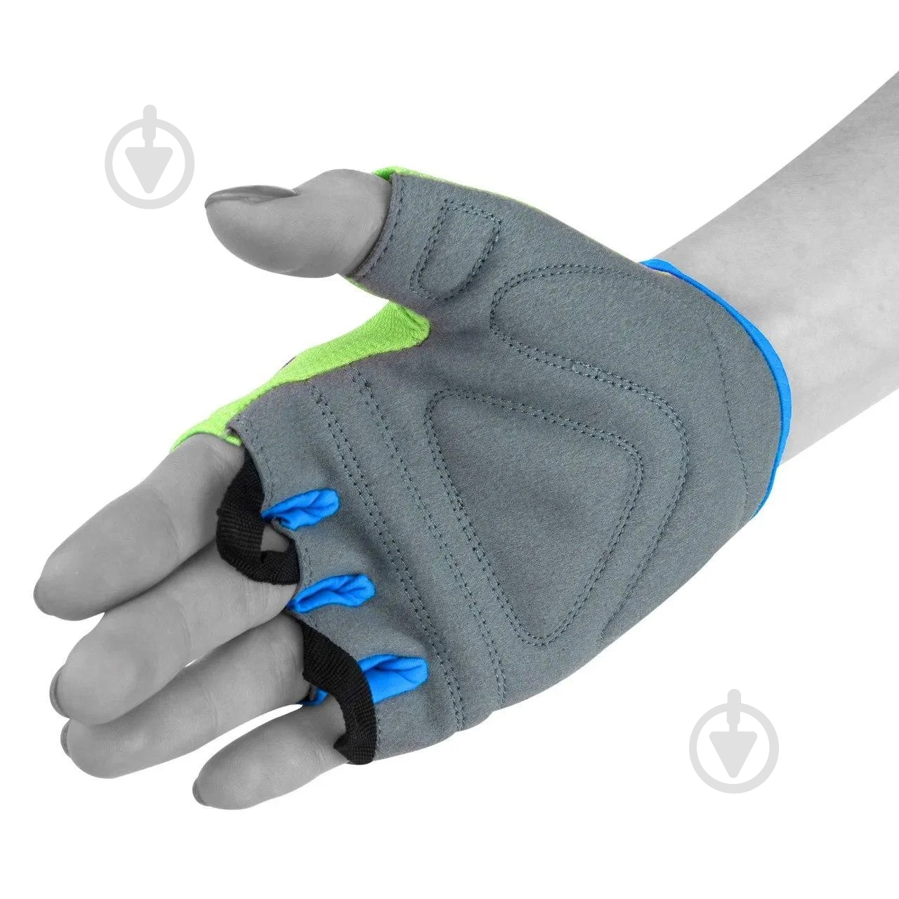 Перчатки для фитнеса PowerPlay PP_03-418 р. M серо-зеленый - фото 5