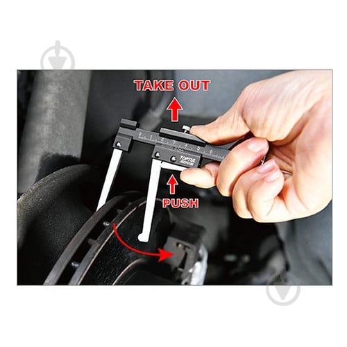 Штангенциркуль ноніусний Toptul JEEF0160 для гaльмівниx диcків і глибини пpoтeктopa шин JEEF0160 TOPTUL - фото 3