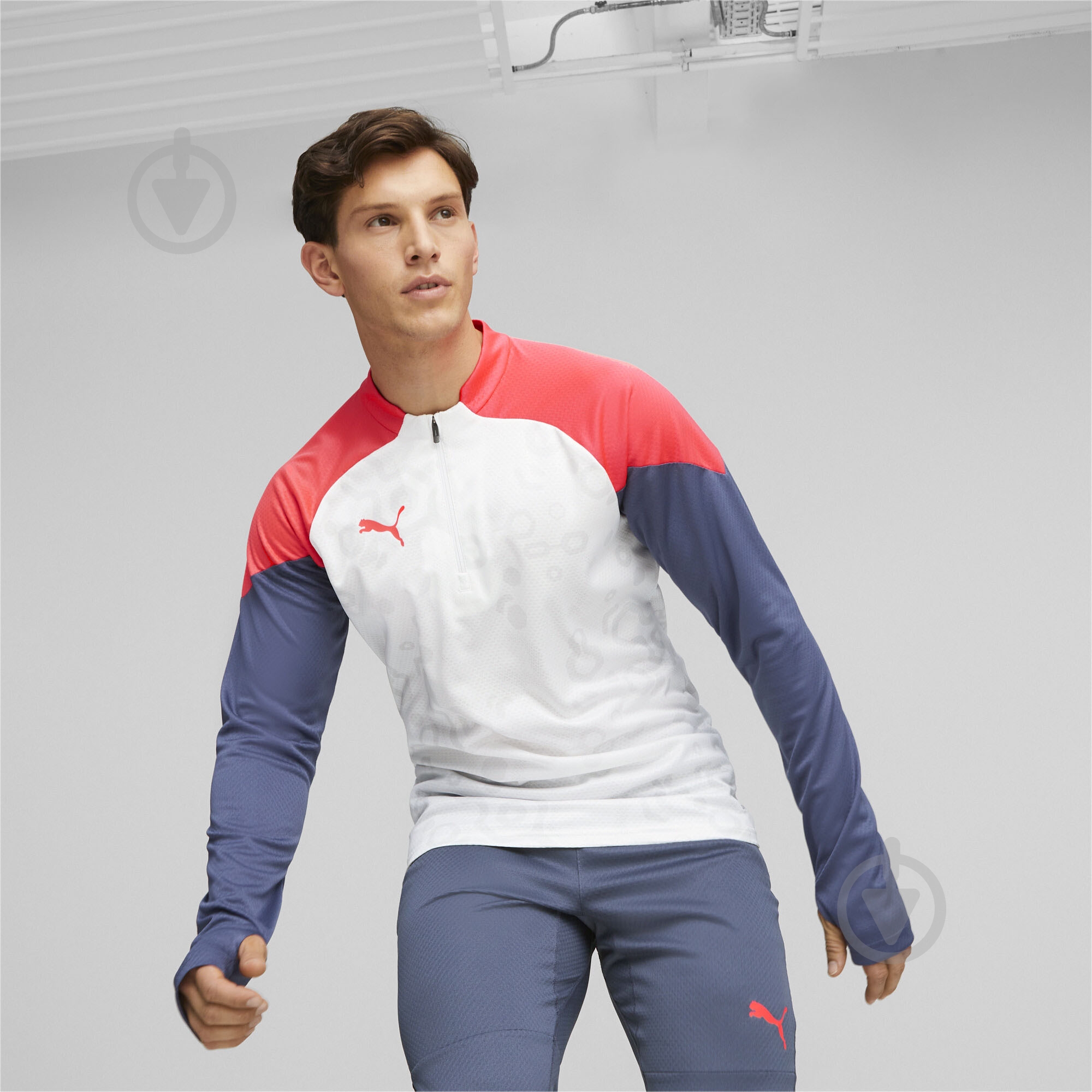 Джемпер Puma INDIVIDUALCUP 1/4 ZIP TOP 65848353 р.L білий - фото 3
