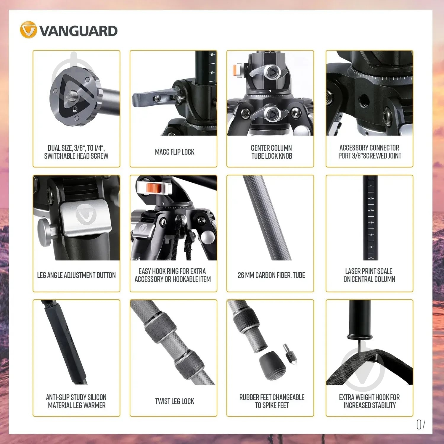 Штатив Vanguard VEO 3+ 263CB - фото 21 Штатив Vanguard VEO 3+ 263CB - фото 21