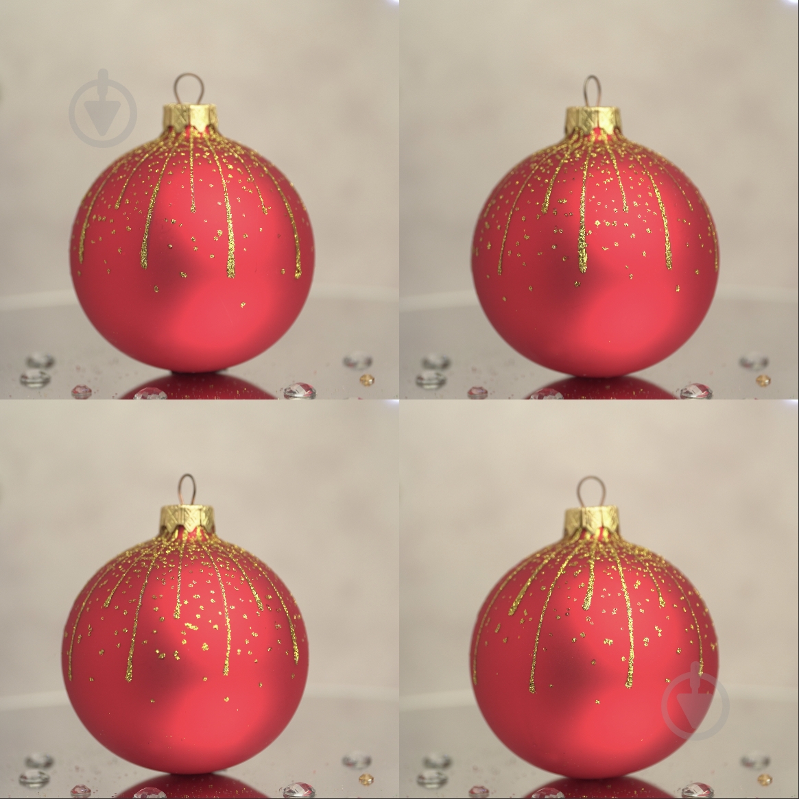 Куля ялинкова Блискуча мішура d 85 мм червоний 4820001154566 - фото 5