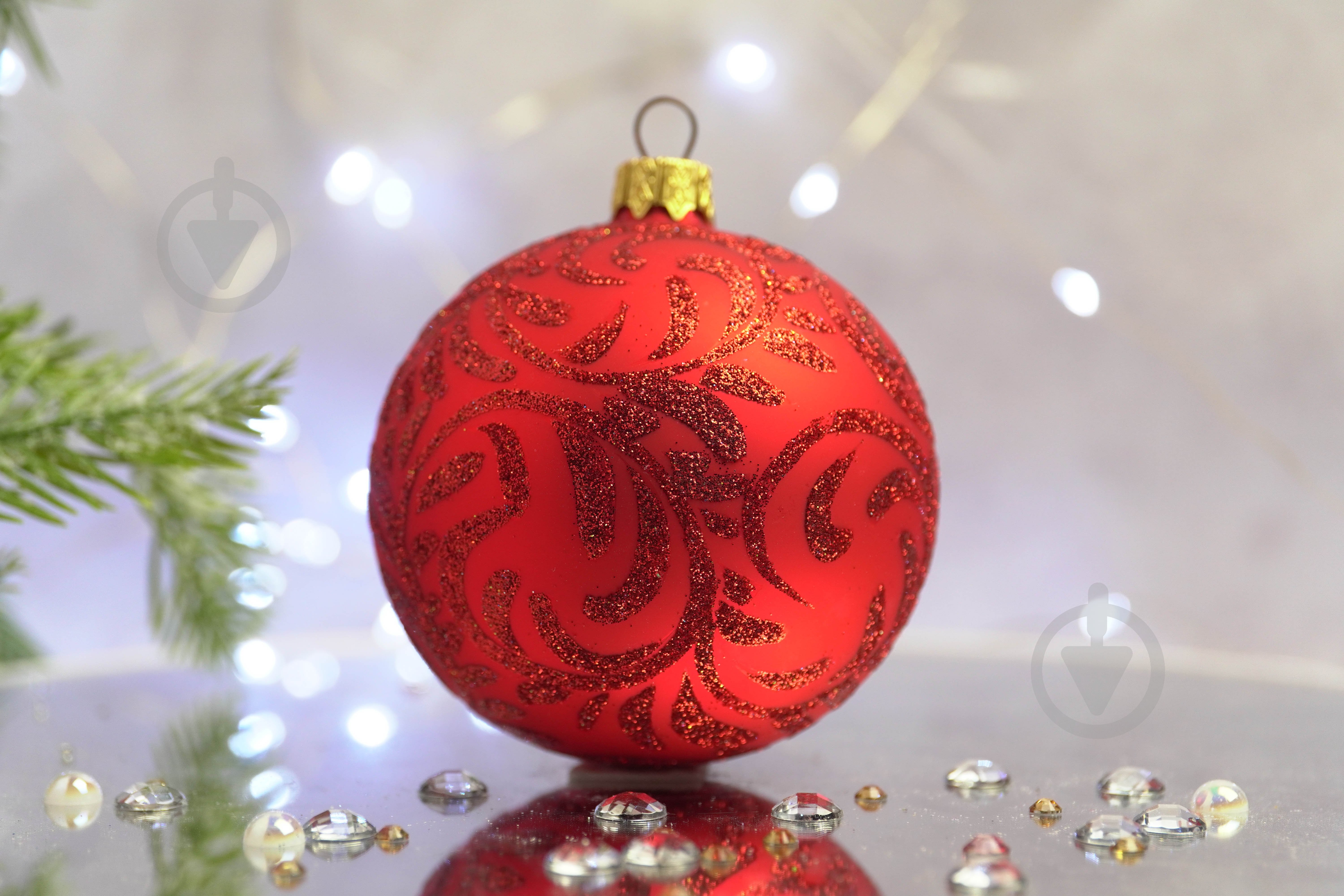 Куля ялинкова Снігова Королева d 85 мм червоний 4820001043129 - фото 1 Куля ялинкова Снігова Королева d 85 мм червоний 4820001043129 - фото 1