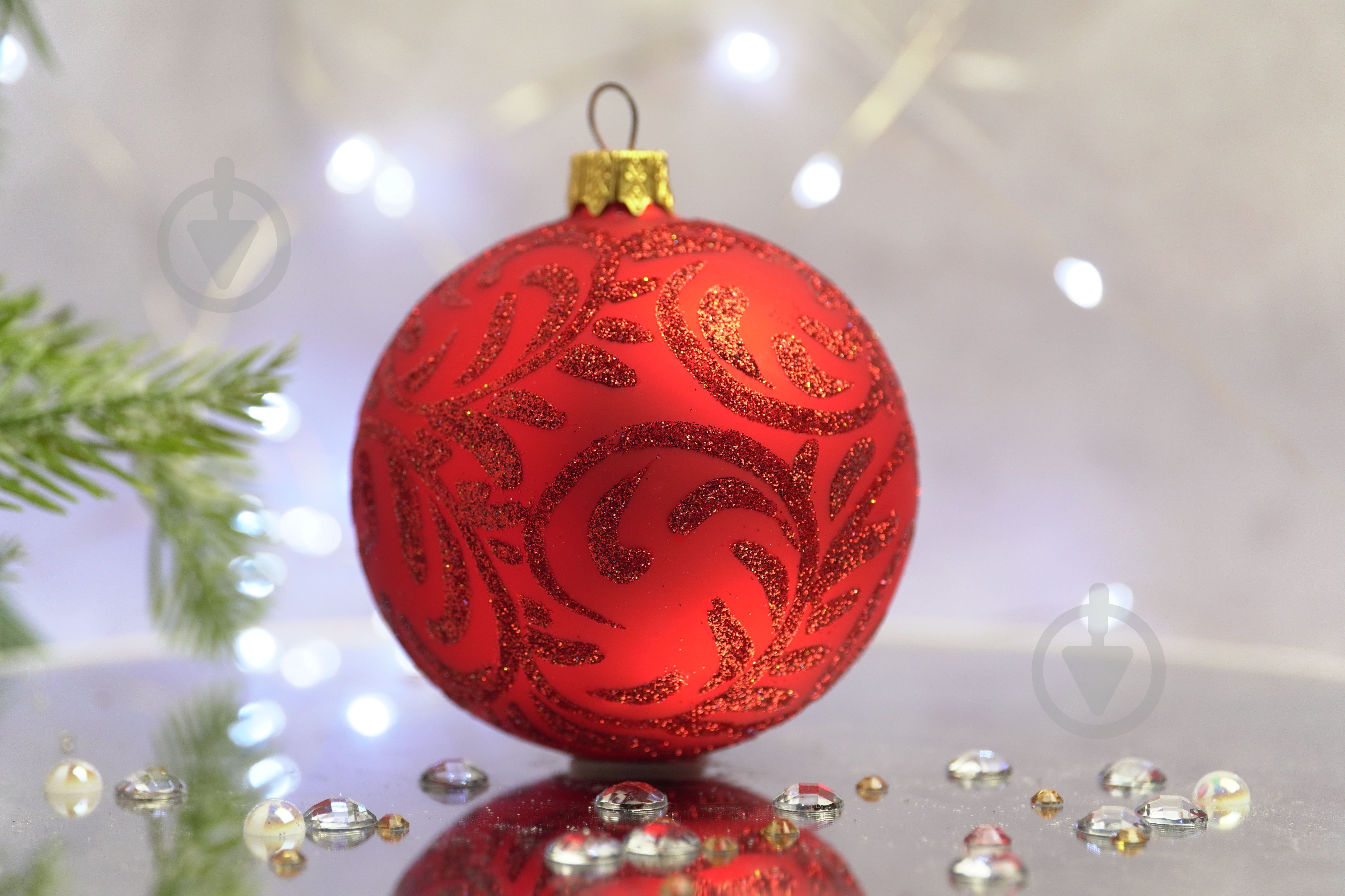 Куля ялинкова Снігова Королева d 85 мм червоний 4820001043129 - фото 2 Куля ялинкова Снігова Королева d 85 мм червоний 4820001043129 - фото 2