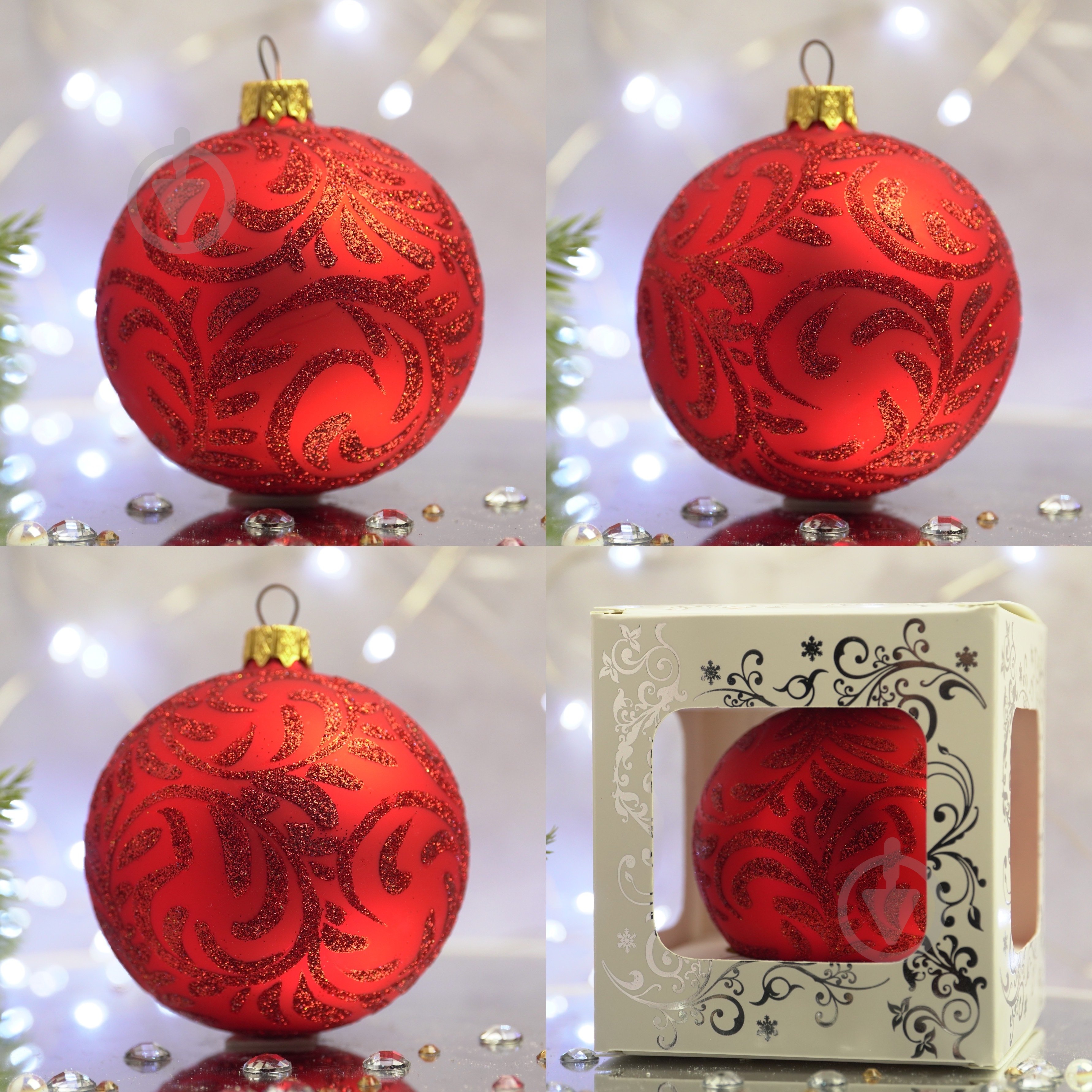 Куля ялинкова Снігова Королева d 85 мм червоний 4820001043129 - фото 5 Куля ялинкова Снігова Королева d 85 мм червоний 4820001043129 - фото 5