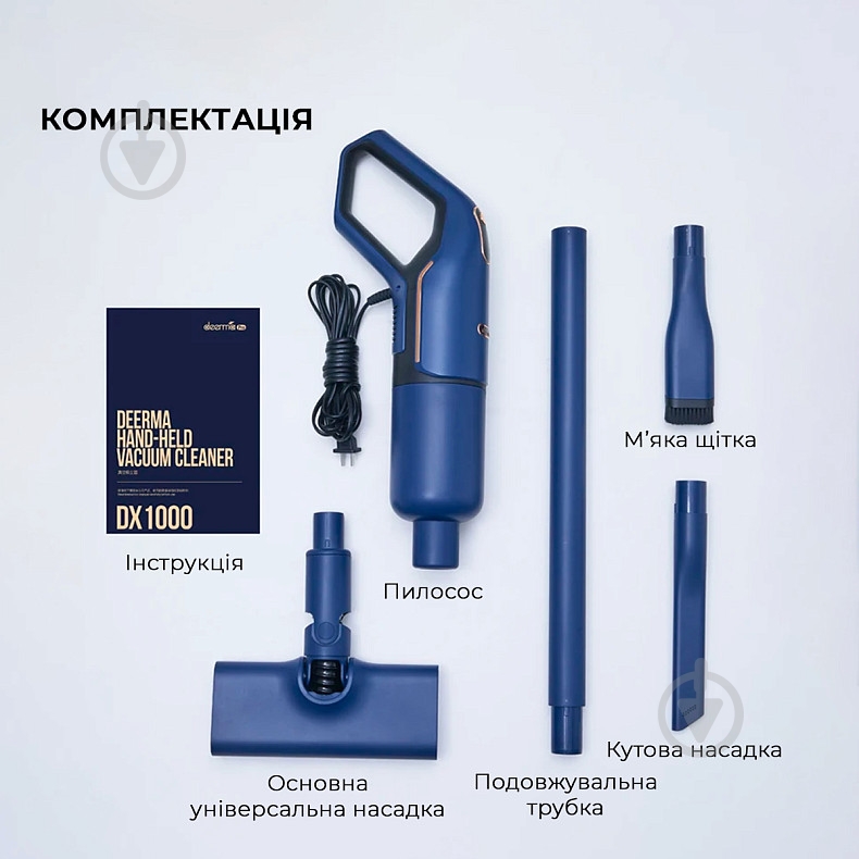 Пилосос Deerma Vacuum Cleaner (DX1000W) 404294 blue - фото 2