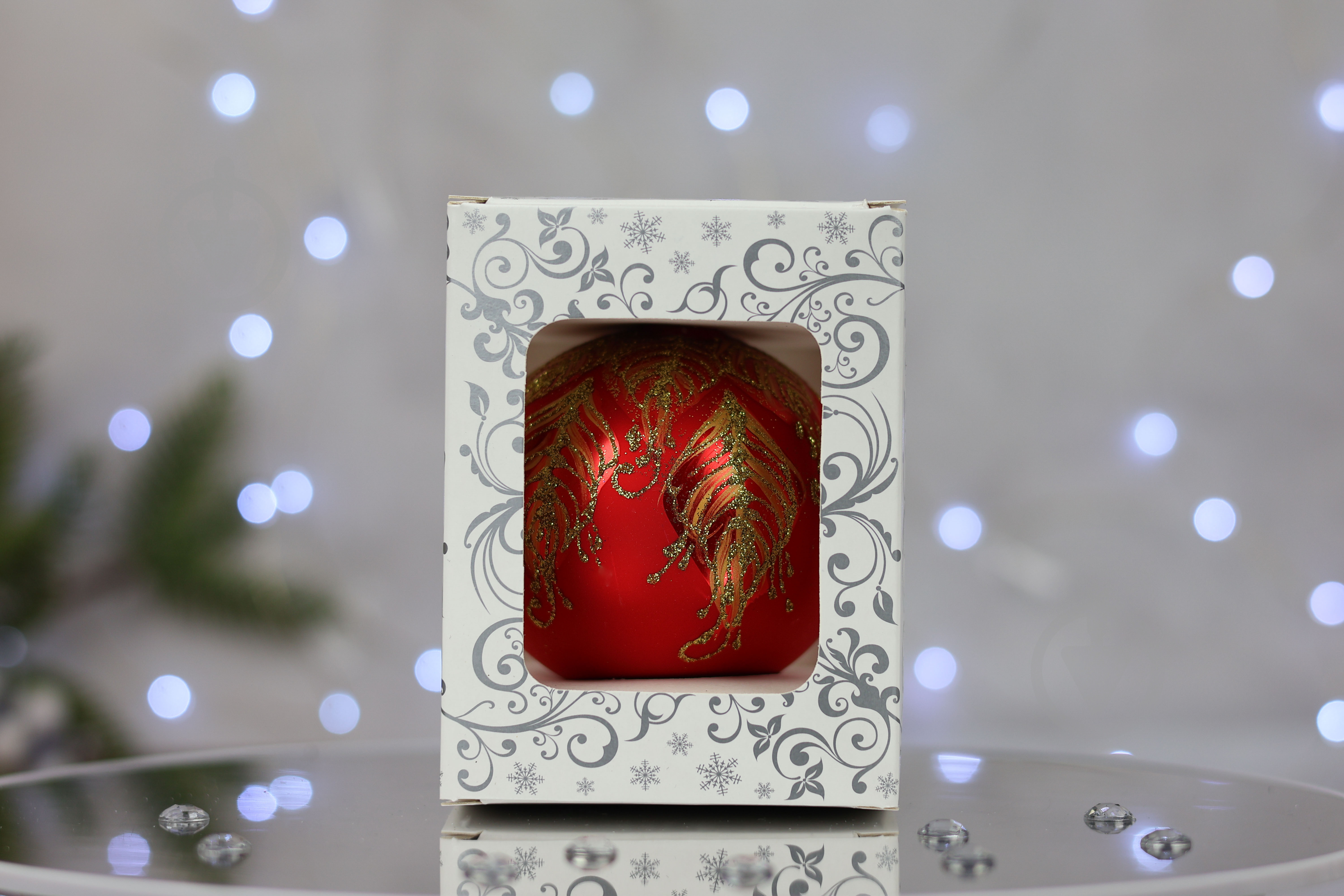 Куля ялинкова Фенікс d 85 мм червоний 4820001060935 - фото 6 Куля ялинкова Фенікс d 85 мм червоний 4820001060935 - фото 6