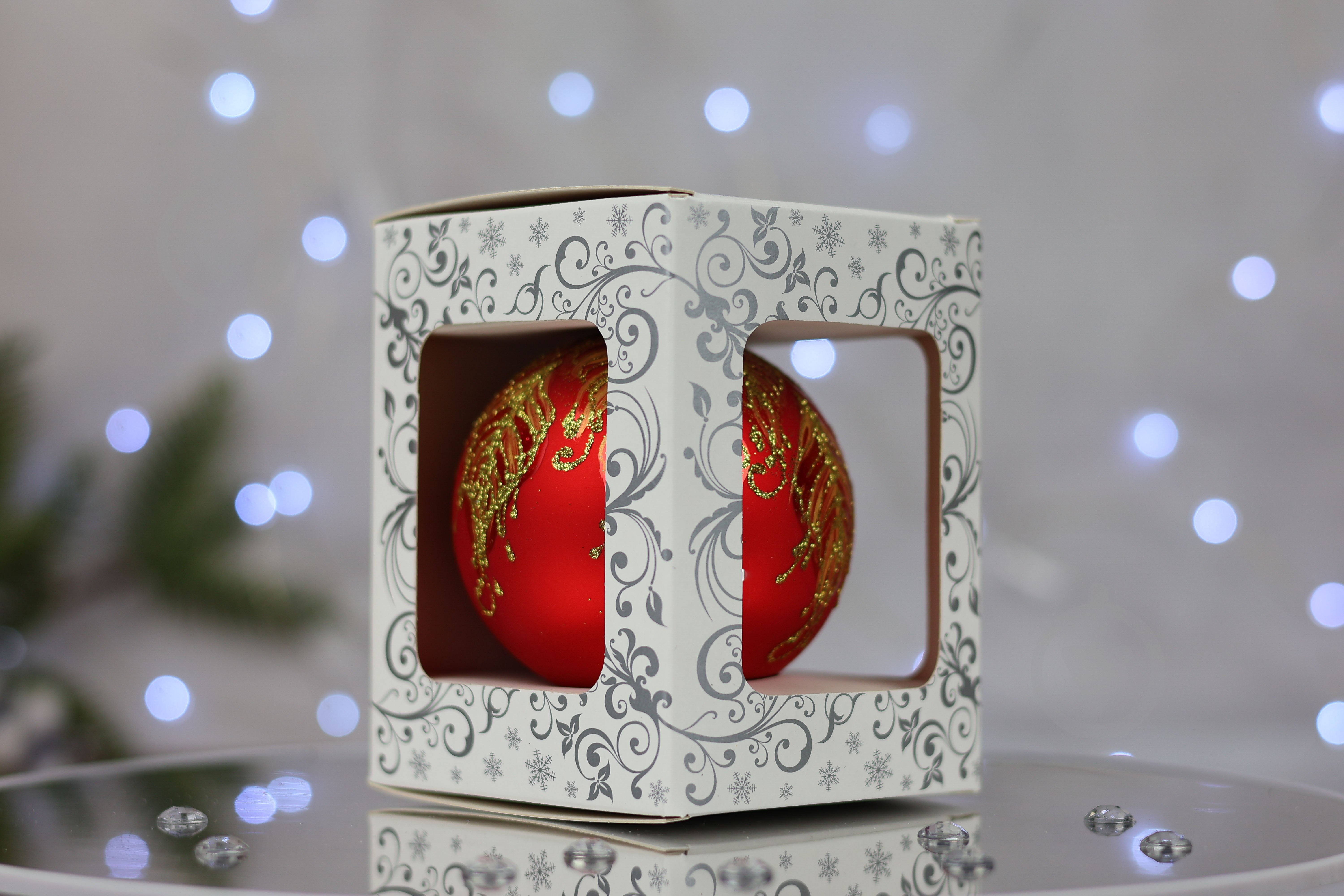 Куля ялинкова Фенікс d 85 мм червоний 4820001060935 - фото 5 Куля ялинкова Фенікс d 85 мм червоний 4820001060935 - фото 5