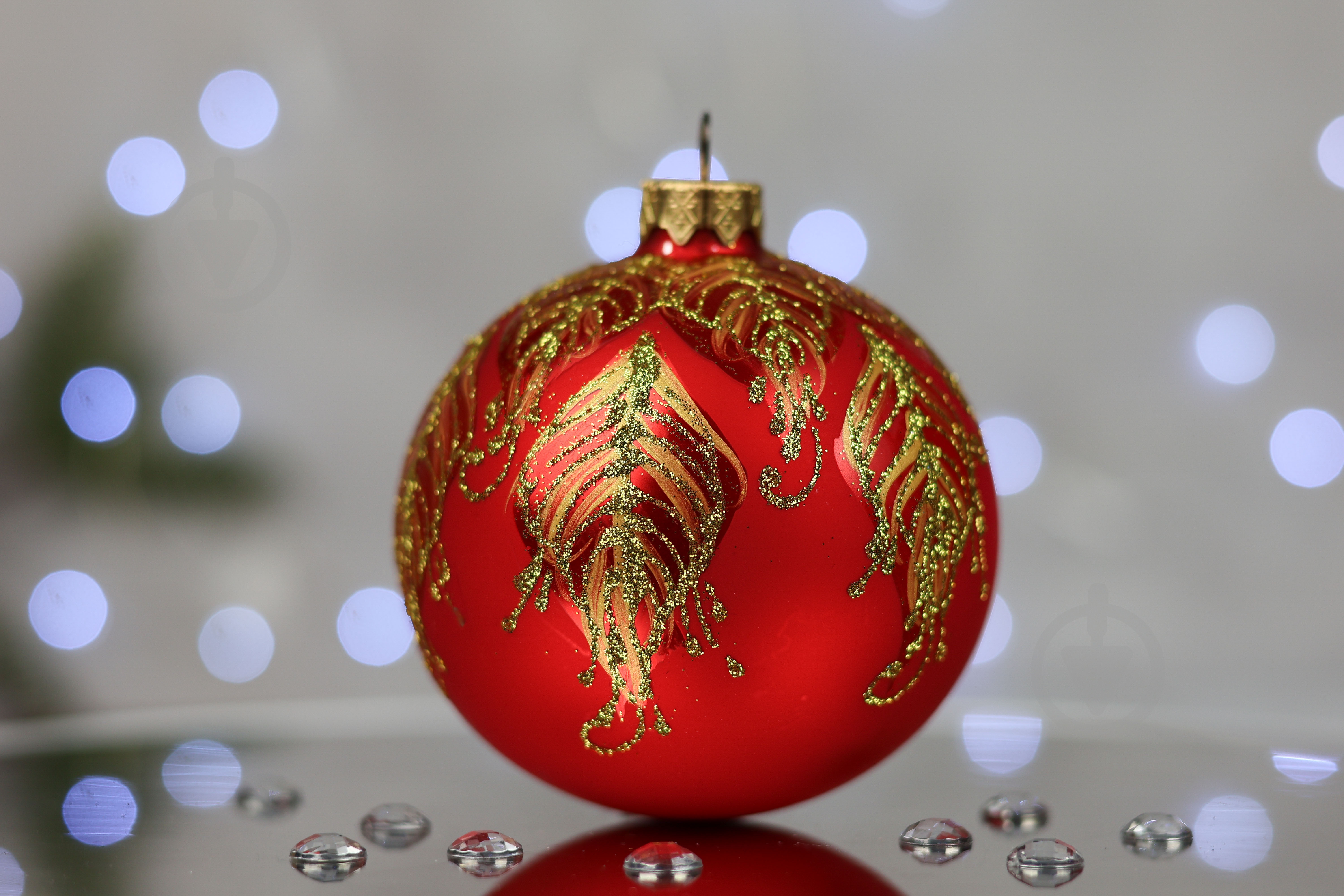 Куля ялинкова Фенікс d 85 мм червоний 4820001060935 - фото 2 Куля ялинкова Фенікс d 85 мм червоний 4820001060935 - фото 2