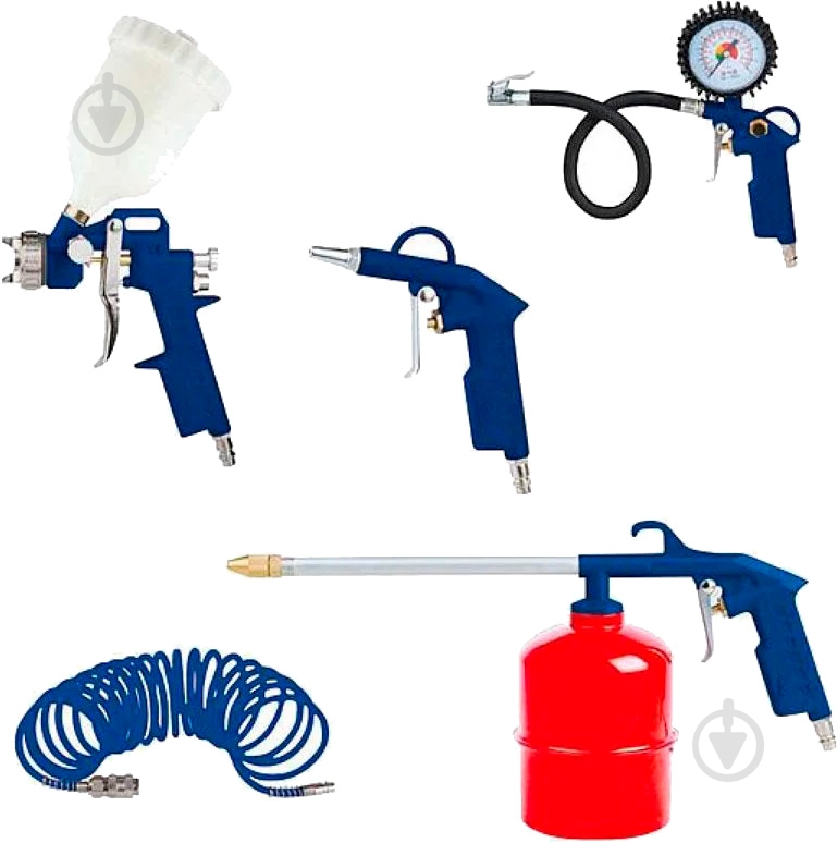 Набор пневмоинструментов Werk KIT-5G-gravity - фото 1 Набор пневмоинструментов Werk KIT-5G-gravity - фото 1