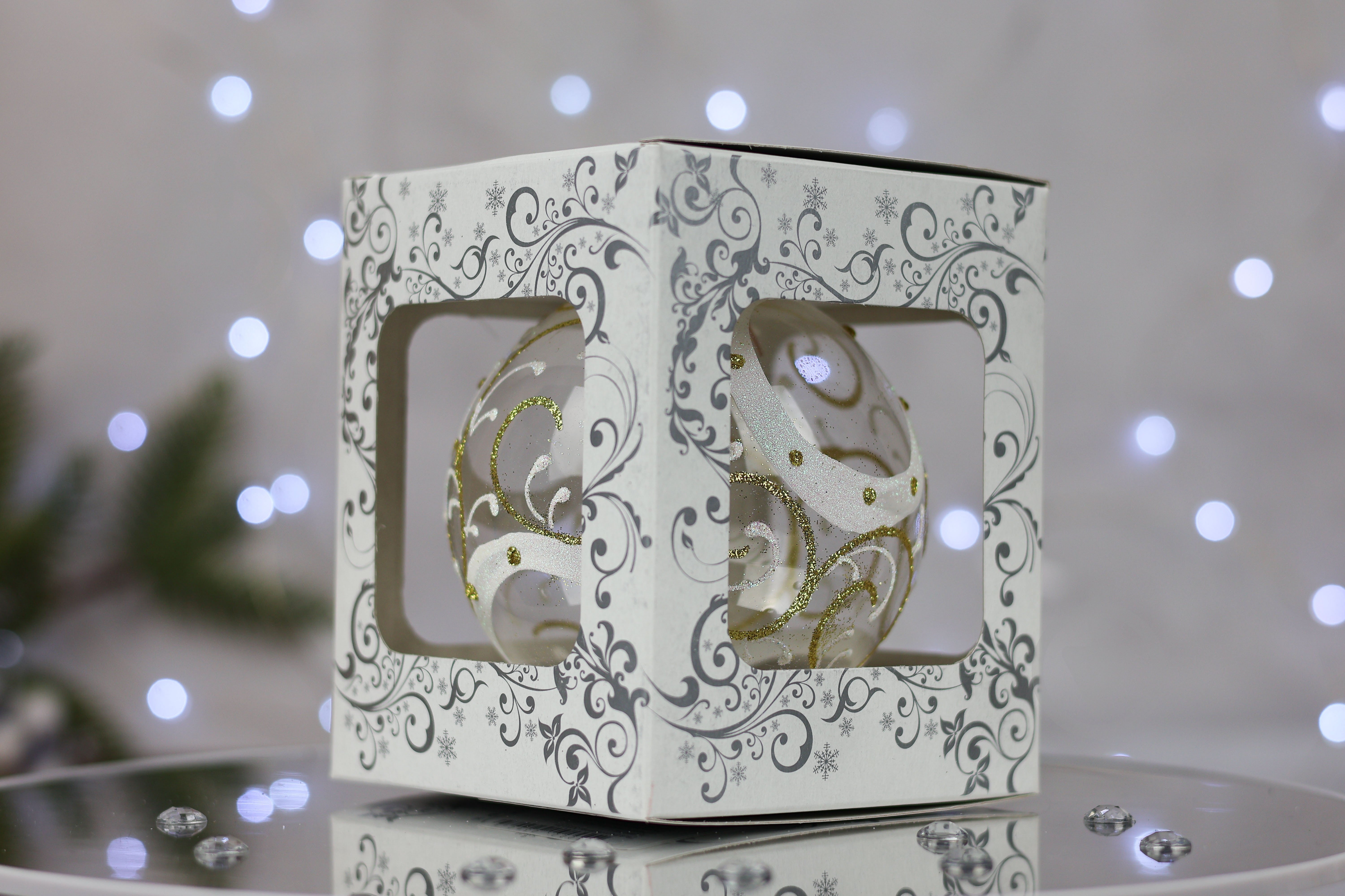 Куля ялинкова Чотири кола геометрія d 100 мм прозорий 4820001024074 - фото 5 Куля ялинкова Чотири кола геометрія d 100 мм прозорий 4820001024074 - фото 5