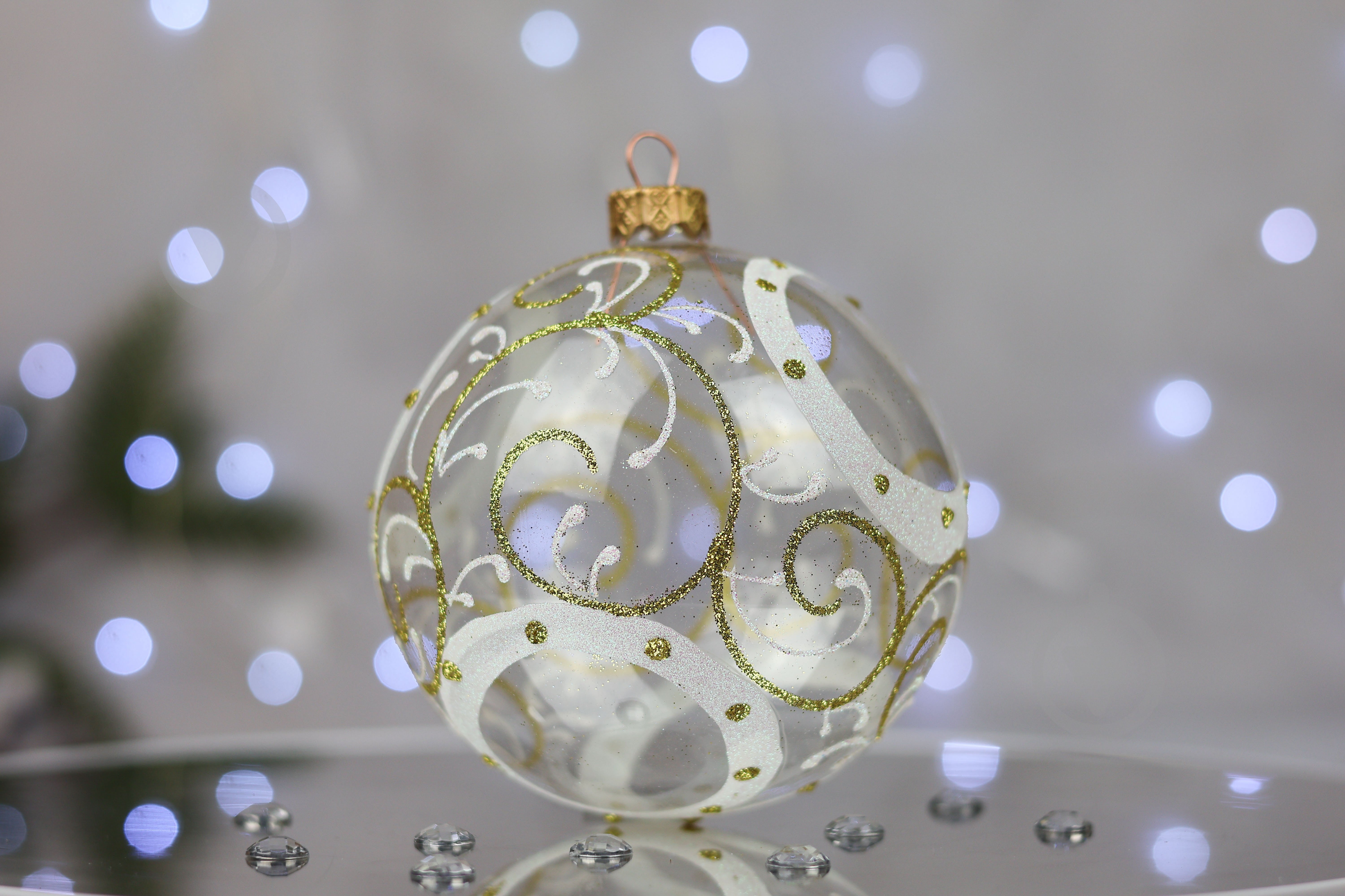 Куля ялинкова Чотири кола геометрія d 100 мм прозорий 4820001024074 - фото 2 Куля ялинкова Чотири кола геометрія d 100 мм прозорий 4820001024074 - фото 2