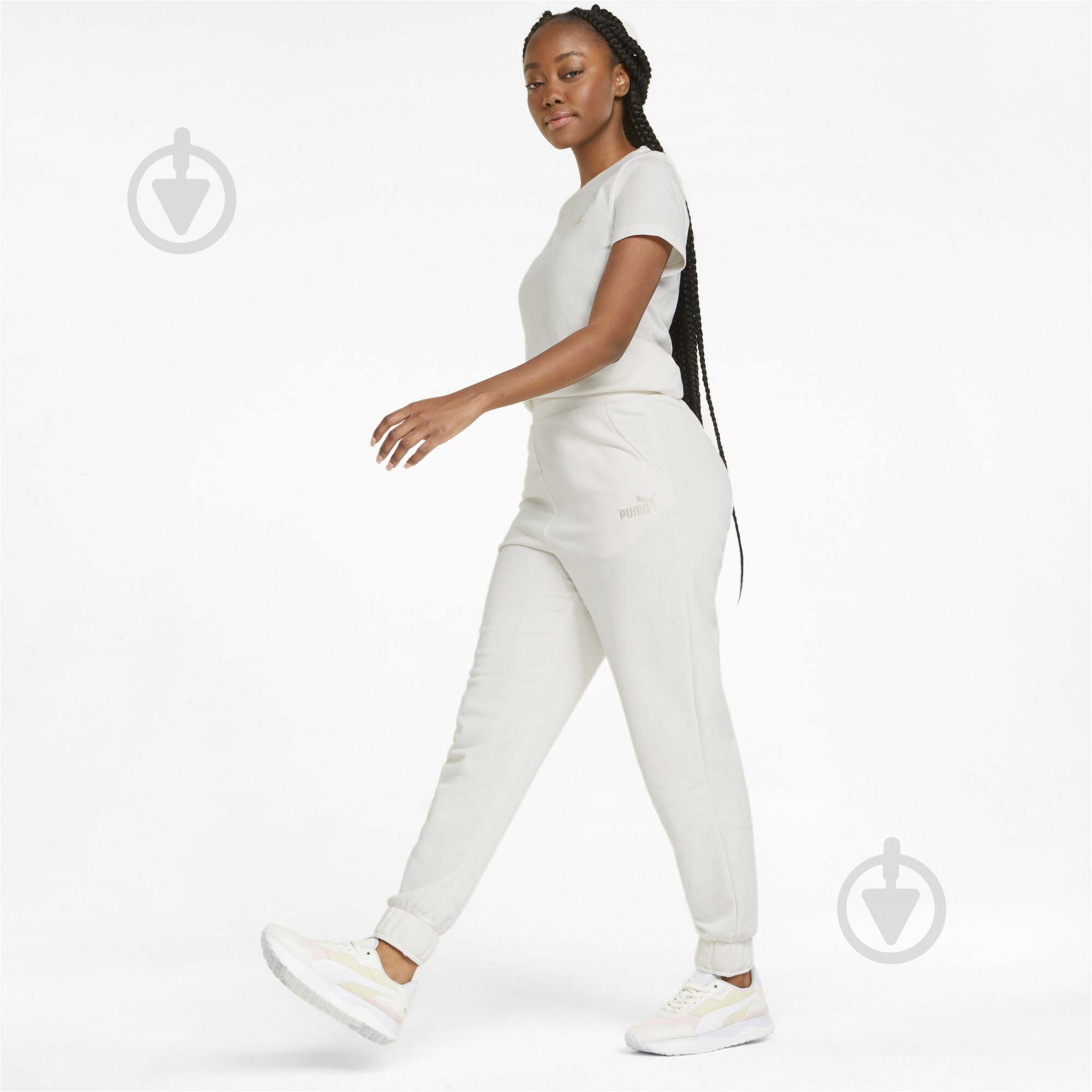 Брюки Puma ESS+ EMBROIDERY HIGH-WAIST PANTS FL CL 67000799 р. M бежевый - фото 5