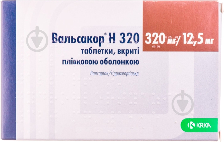 Вальсакор HD 320 по 320 мг/12.5 мг №30 (10х3) таблетки - фото 1