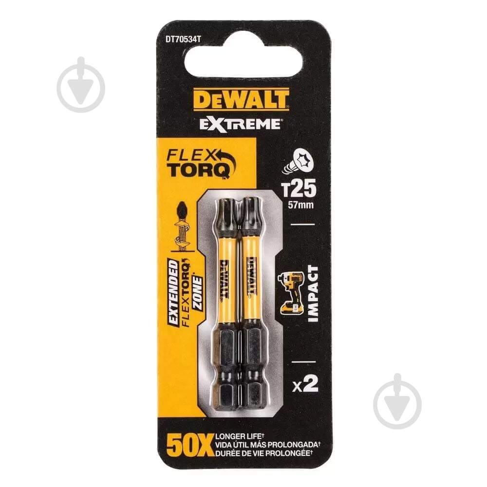 Набор бит DeWalt DT70534T 2 шт. DT70534T - фото 1