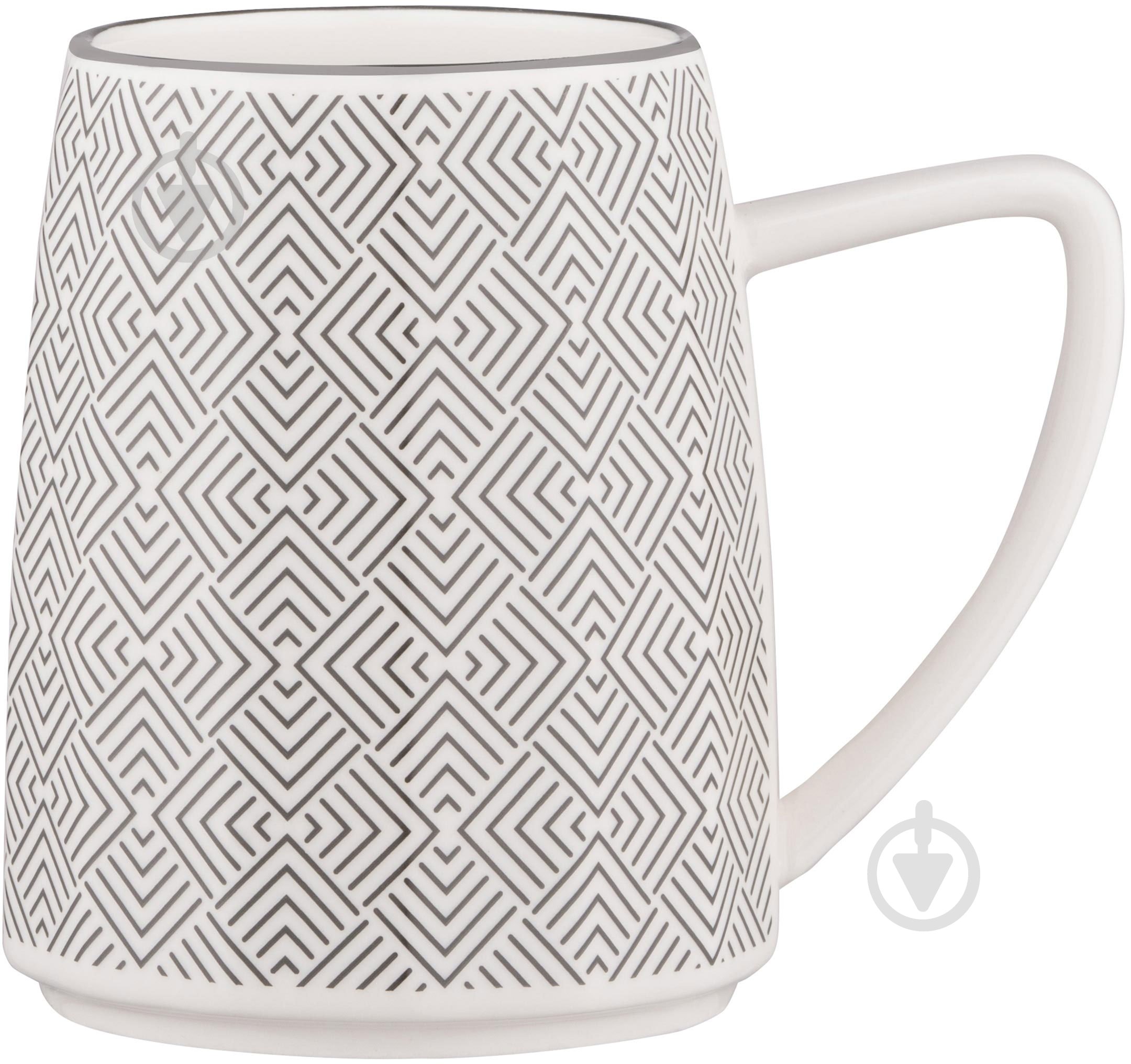 Чашка Ardesto Lamberto 360 мл бело-серая AR3050 - фото 1 Чашка Ardesto Lamberto 360 мл бело-серая AR3050 - фото 1