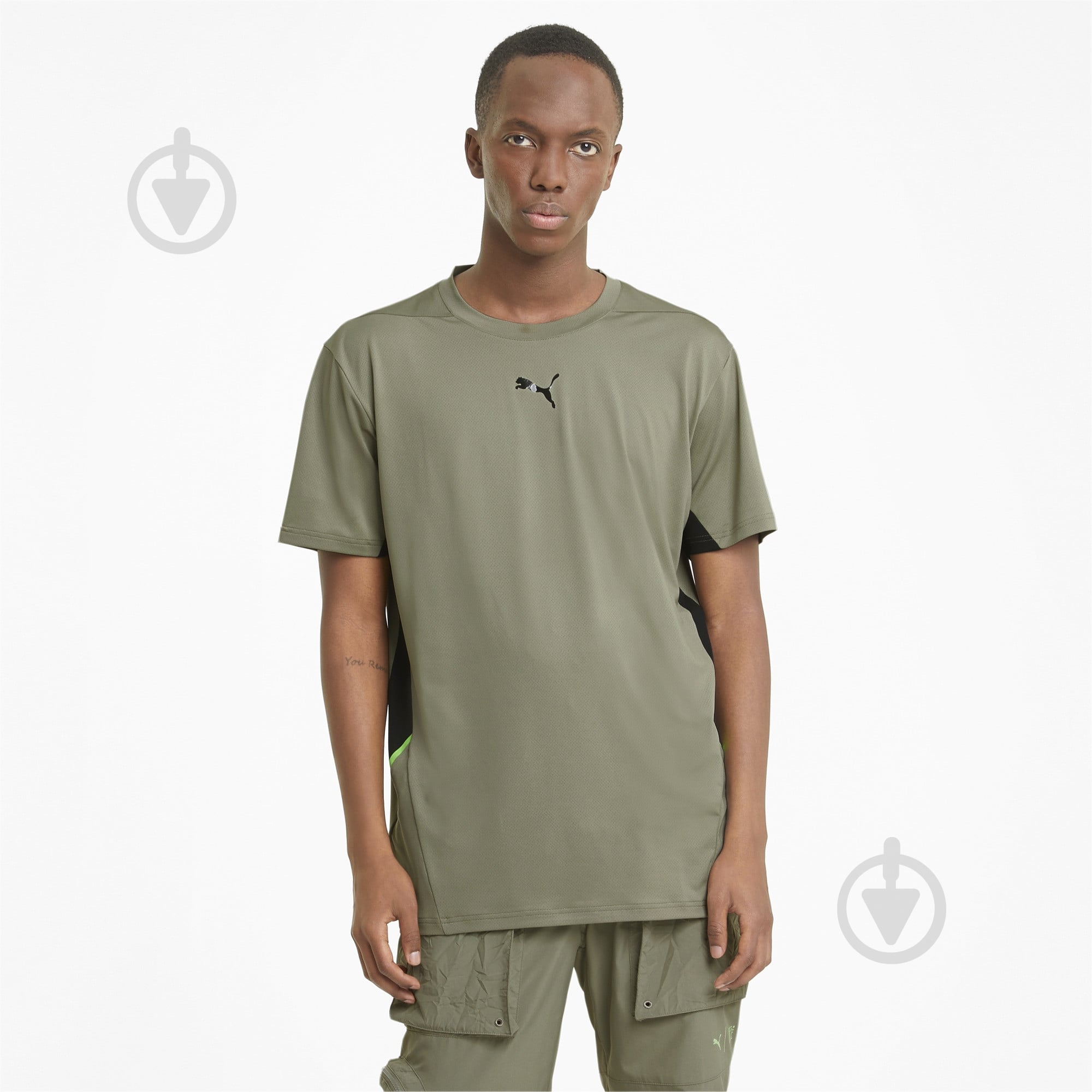 Футболка Puma TRAIN VENT SS TEE 52016473 р.2XL хаки - фото 1