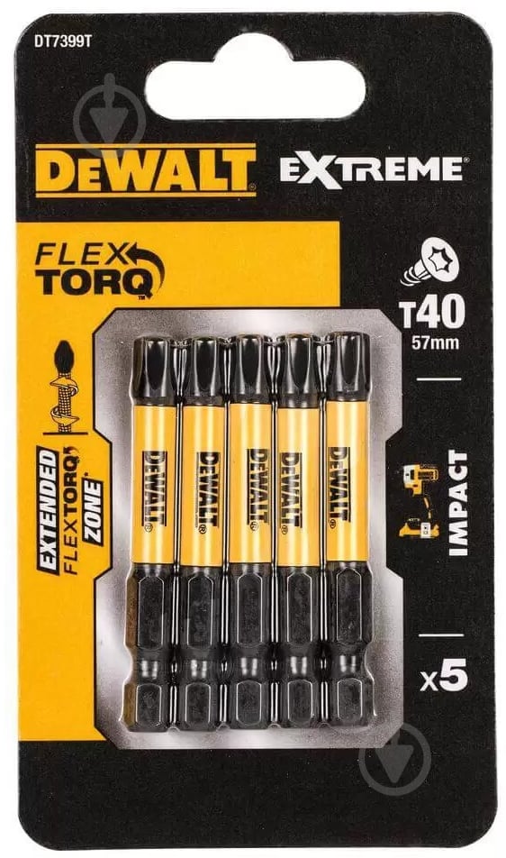 Набор бит DeWalt 5 шт. DT7399T - фото 1 Набор бит DeWalt 5 шт. DT7399T - фото 1