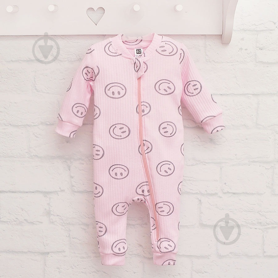 Комбинезон для девочки Blanka Смайлик р.62 розовый 110708 - фото 1