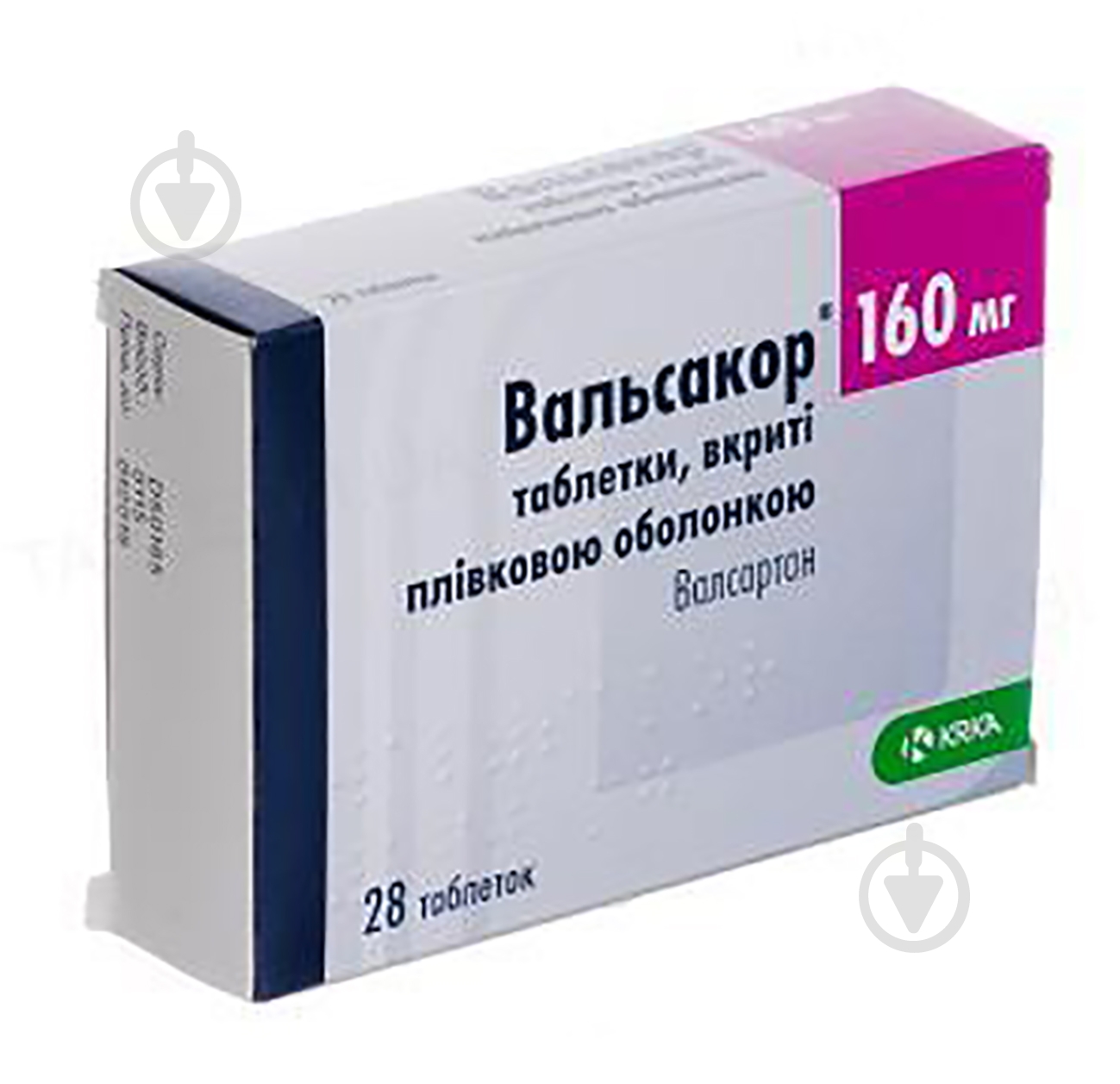 Вальсакор 28 шт. таблетки 160 мг - фото 1 Вальсакор 28 шт. таблетки 160 мг - фото 1