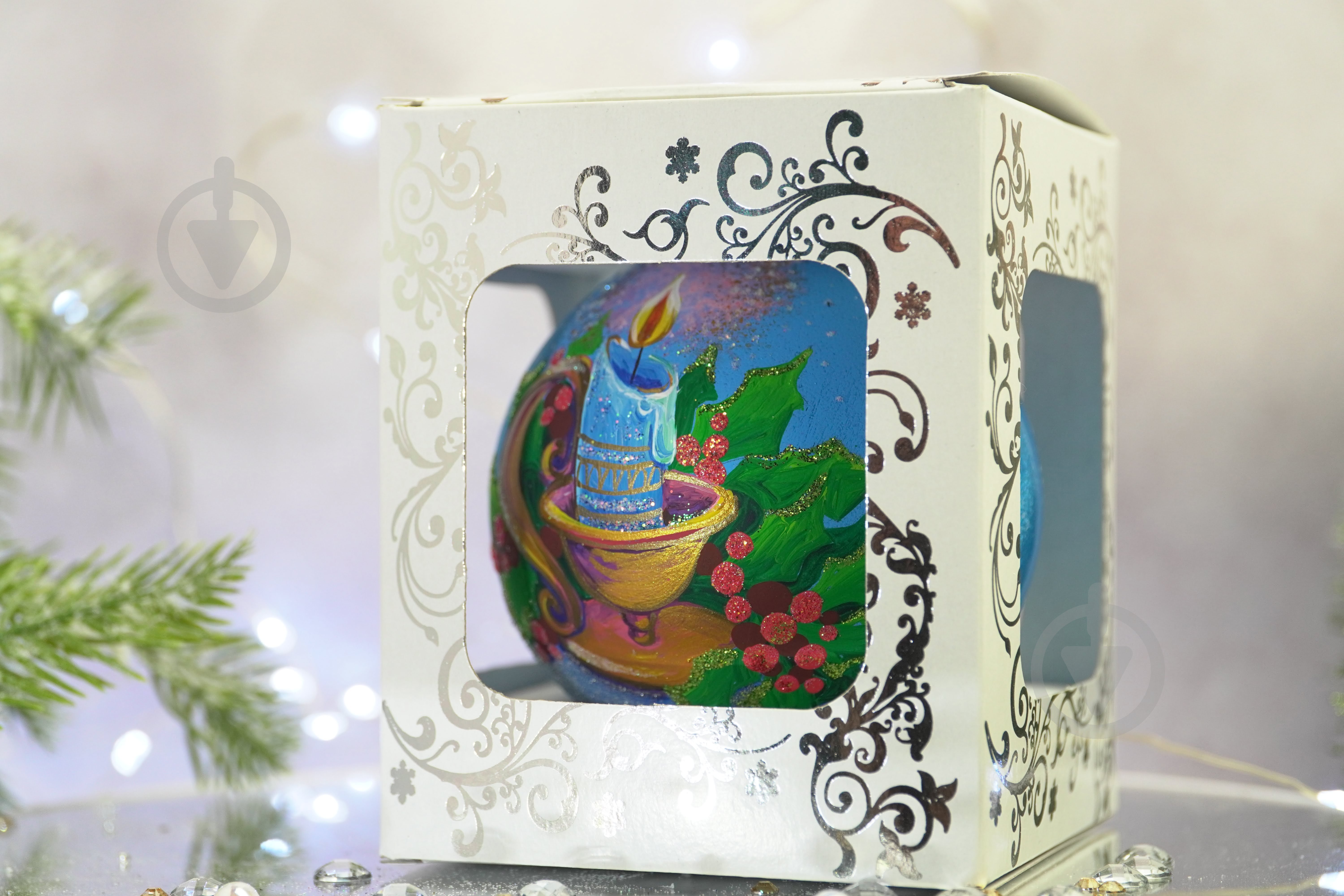 Куля ялинкова Свічка d 100 мм блакитний 4820001106909 - фото 4 Куля ялинкова Свічка d 100 мм блакитний 4820001106909 - фото 4