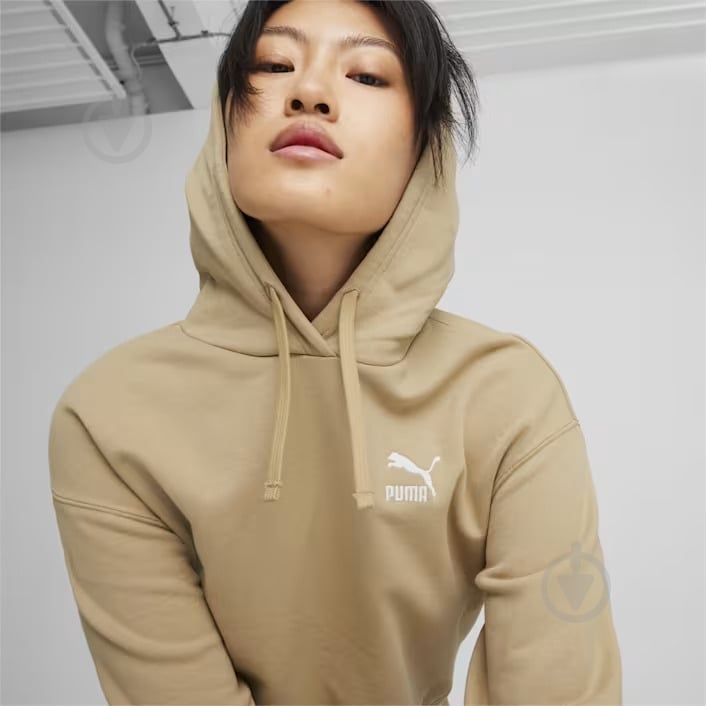 Джемпер Puma BETTER CLASSICS CROPPED HOODIE TR 62422983 р.L бежевый - фото 3