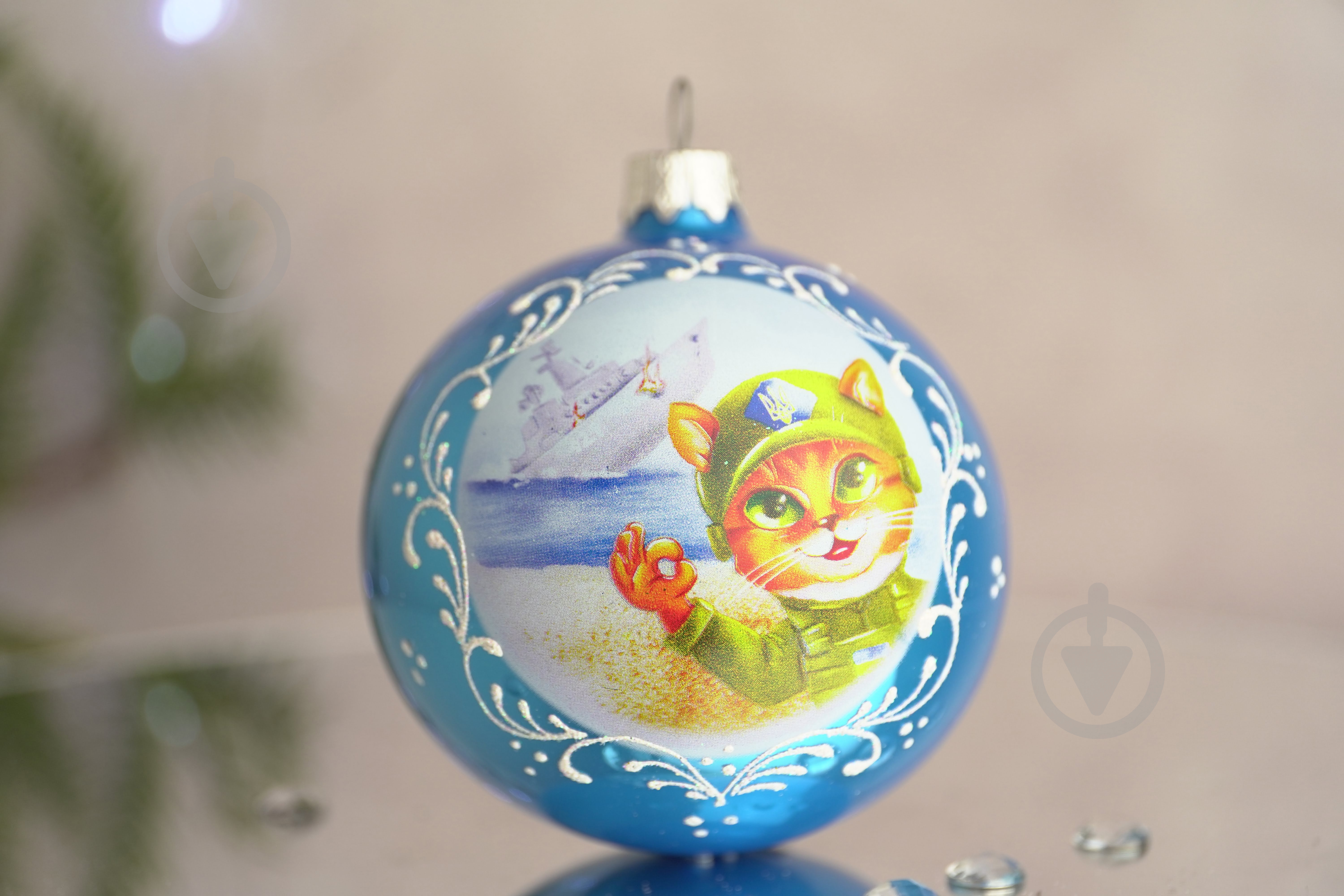 Куля ялинкова Все буде Україна — корабель d 85 мм блакитний 4820001113631 - фото 4 Куля ялинкова Все буде Україна — корабель d 85 мм блакитний 4820001113631 - фото 4